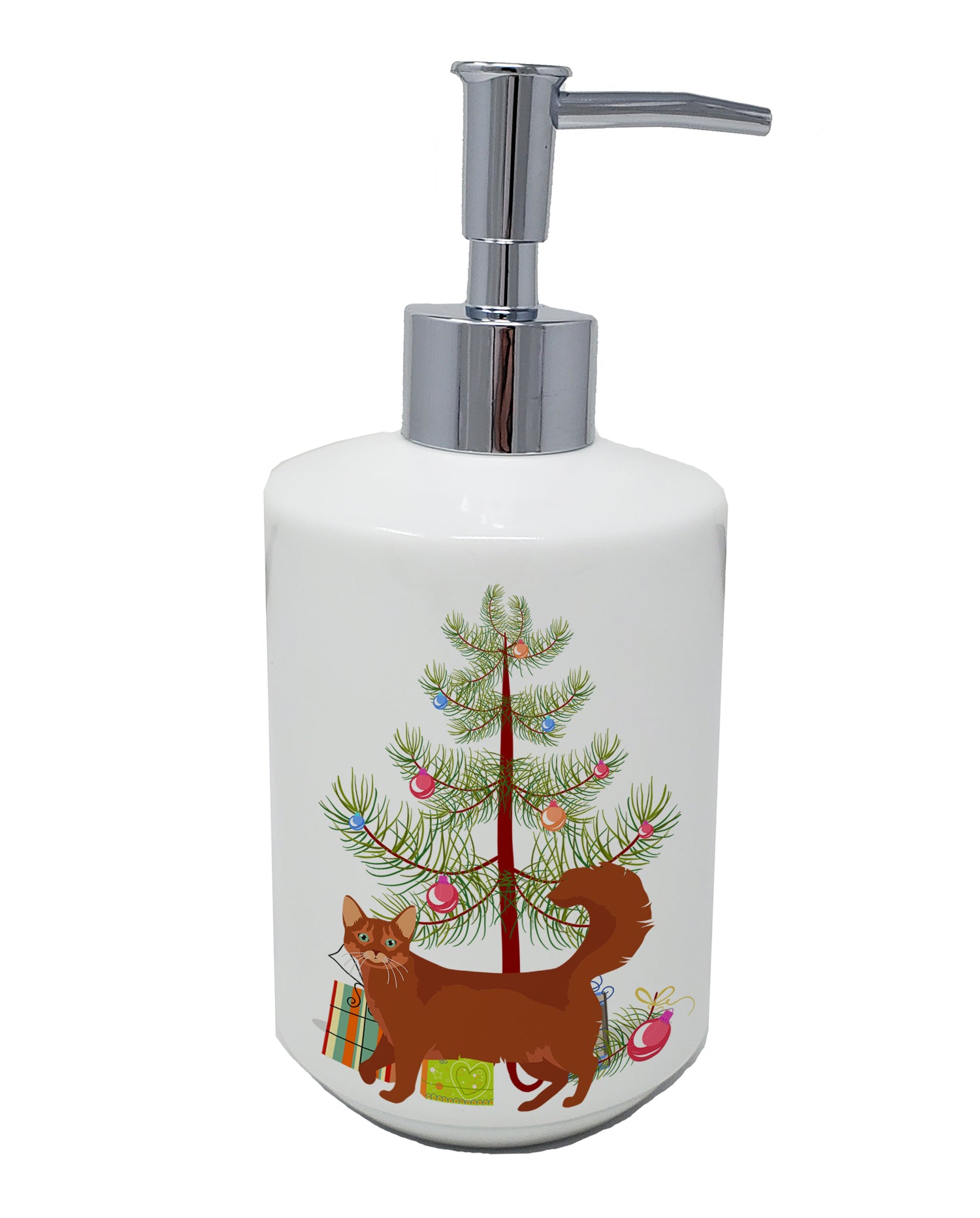 Buy this Somali Cat Merry Christmas Ceramic Soap Dispenser