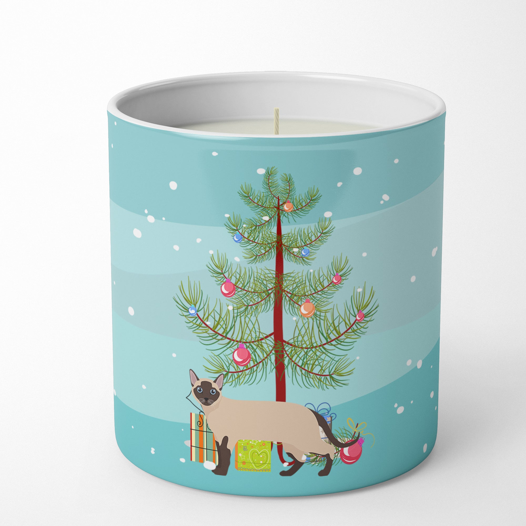Buy this Tonkinese Cat Merry Christmas 10 oz Decorative Soy Candle