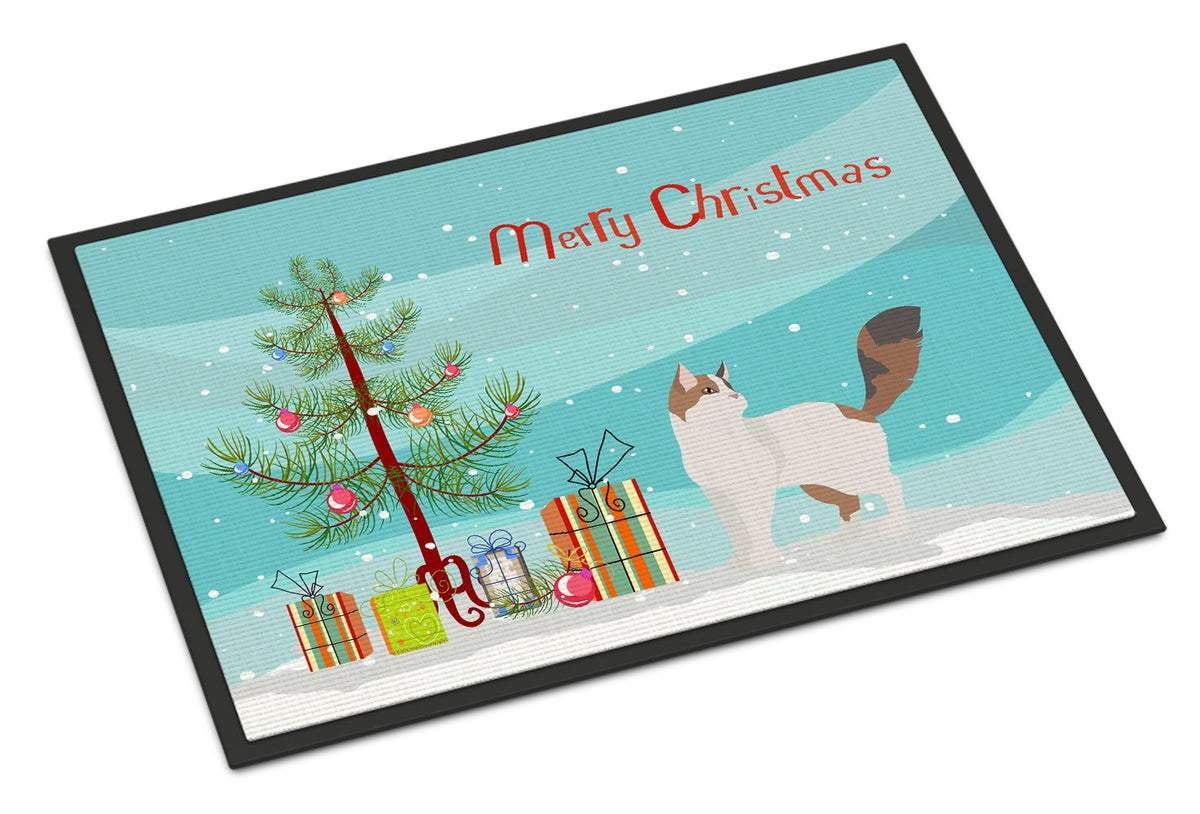 Turkish Van Cat Merry Christmas Indoor or Outdoor Mat 24x36 CK4733JMAT by Caroline&#39;s Treasures