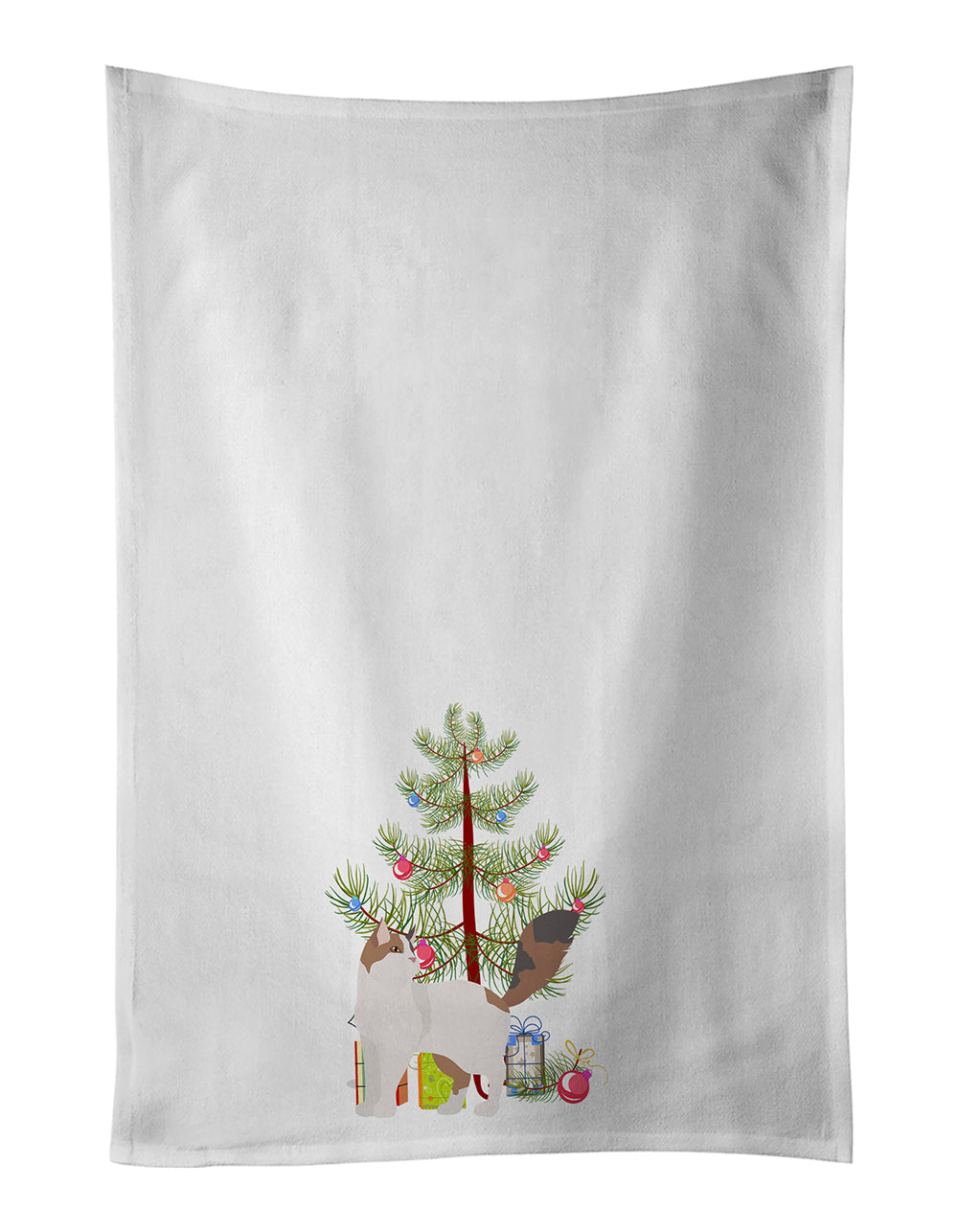 Buy this Turkish Van Cat Merry Christmas White Kitchen Towel Set of 2