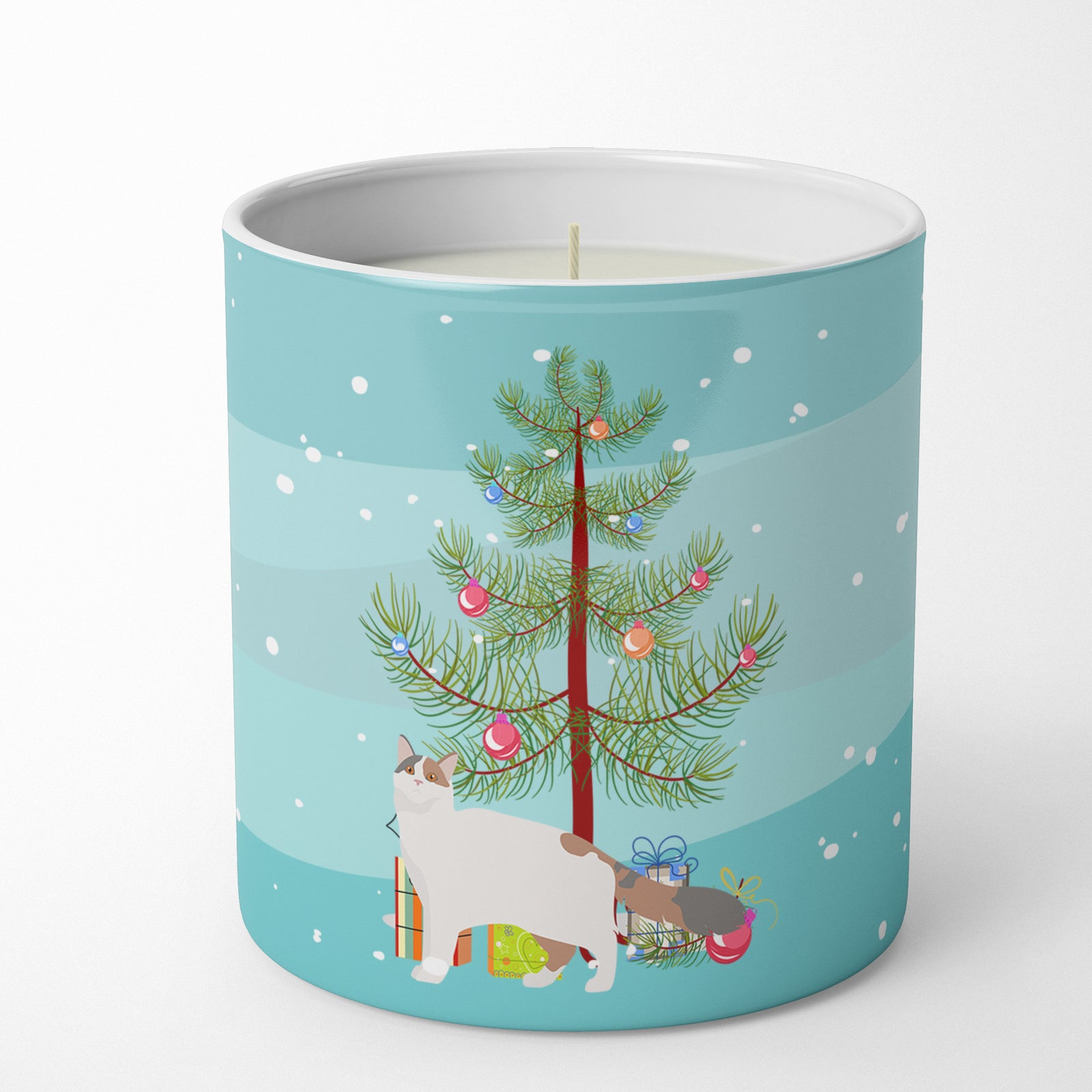 Buy this Turkish Van #2 Cat Merry Christmas 10 oz Decorative Soy Candle