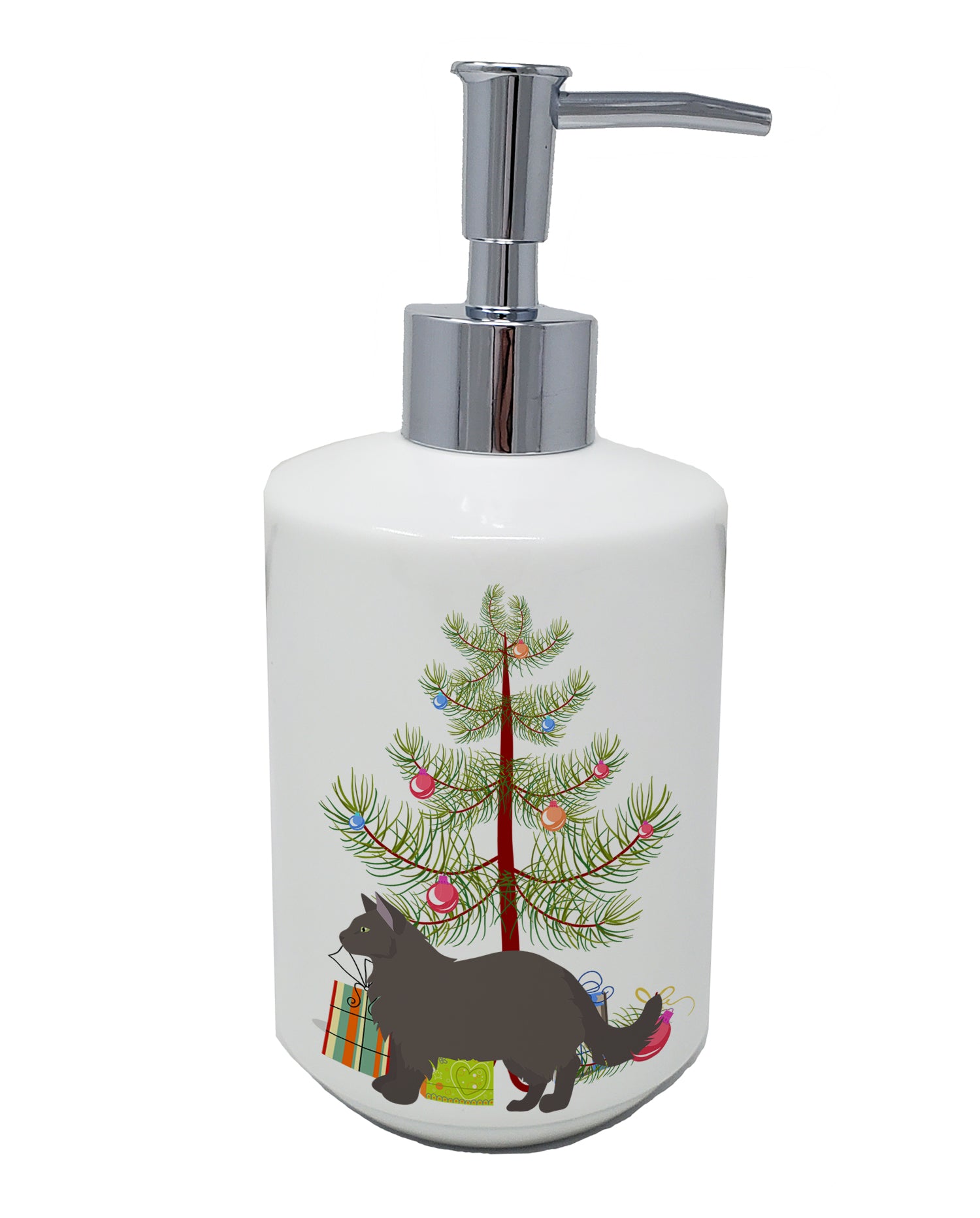 Buy this York Chocolate #2 Cat Merry Christmas Ceramic Soap Dispenser
