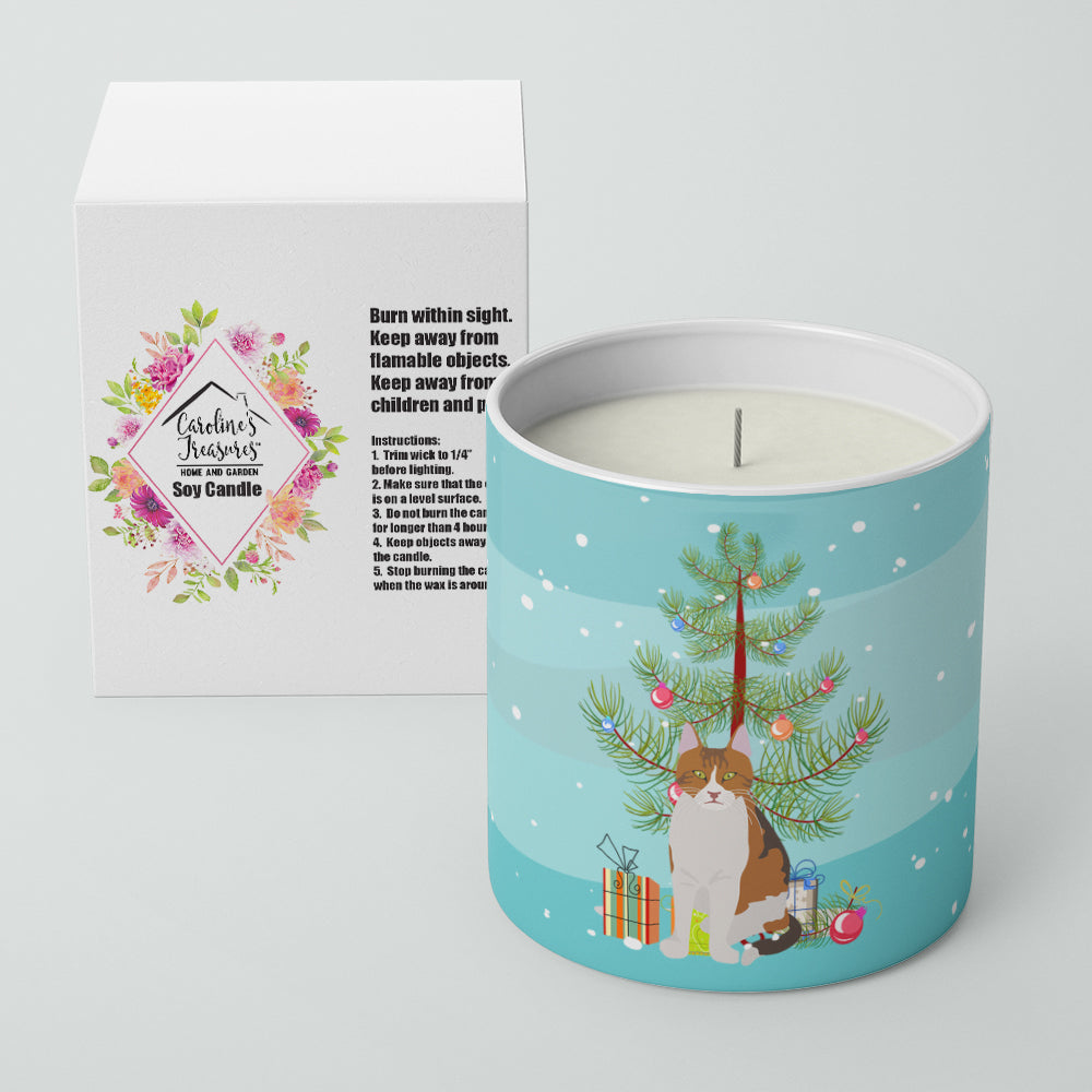 Aegean Cat Merry Christmas 10 oz Decorative Soy Candle - the-store.com