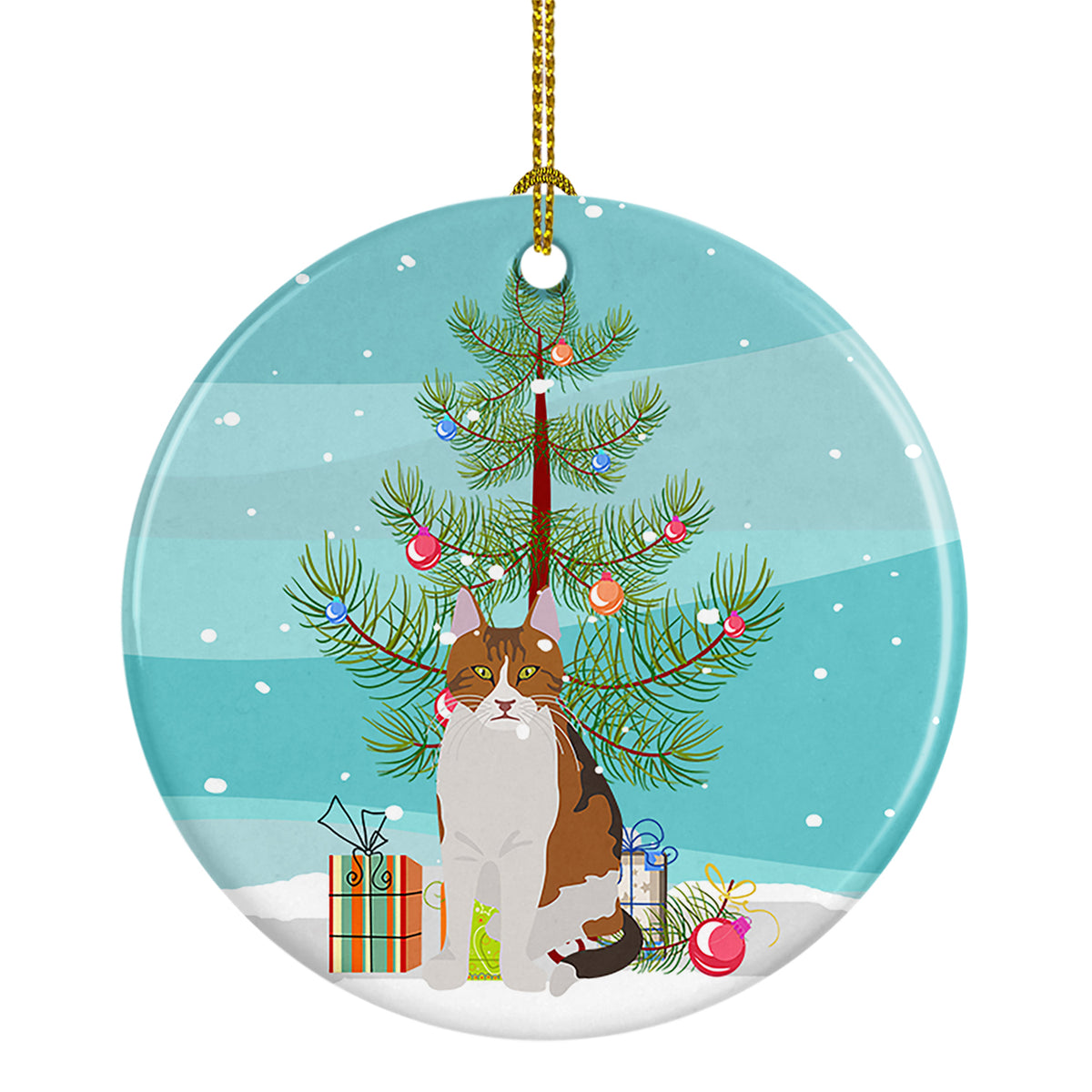 Buy this Aegean Cat Merry Christmas Ceramic Ornament