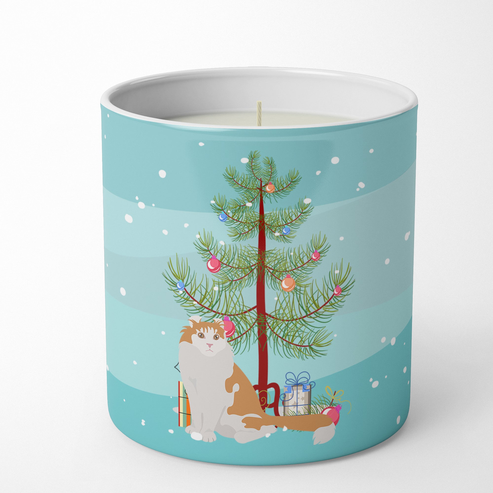 Buy this American Curl Cat Merry Christmas 10 oz Decorative Soy Candle