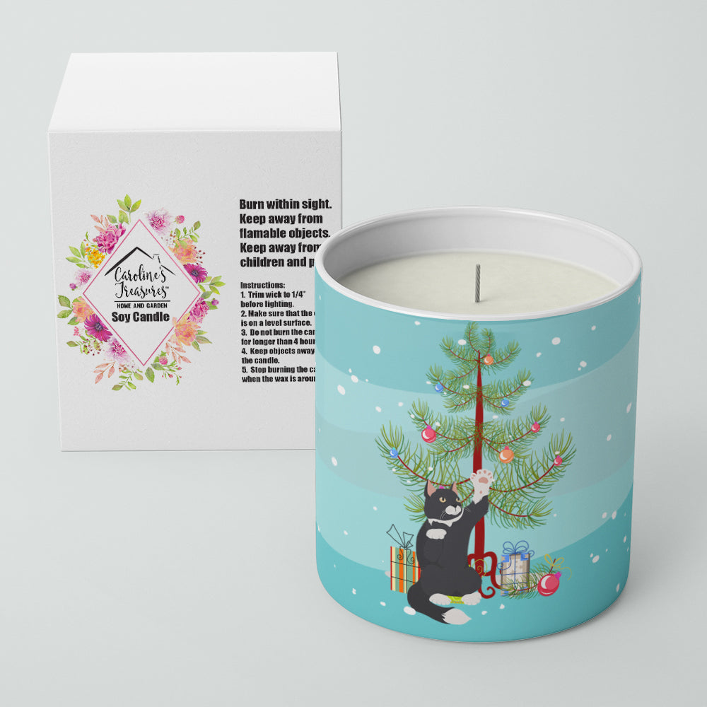American Polydactyl Cat Merry Christmas 10 oz Decorative Soy Candle - the-store.com