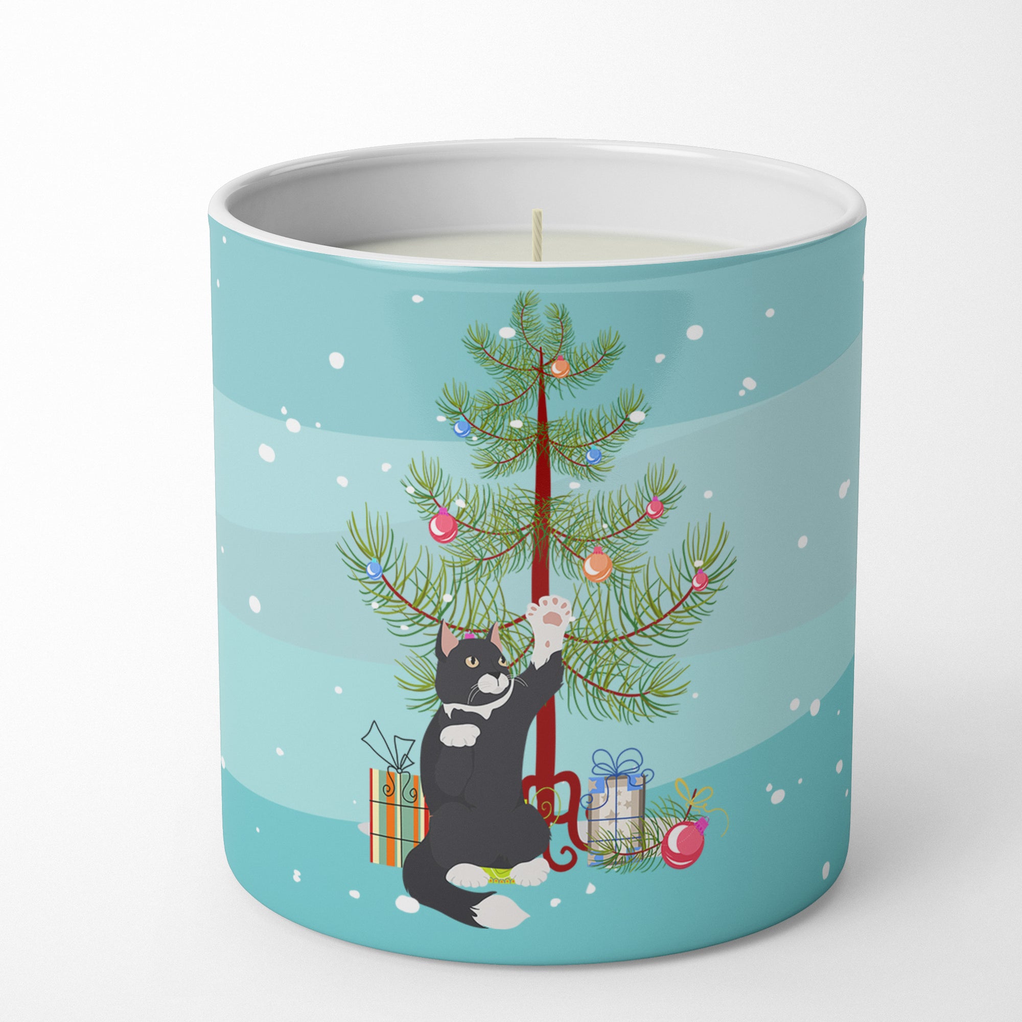 Buy this American Polydactyl Cat Merry Christmas 10 oz Decorative Soy Candle