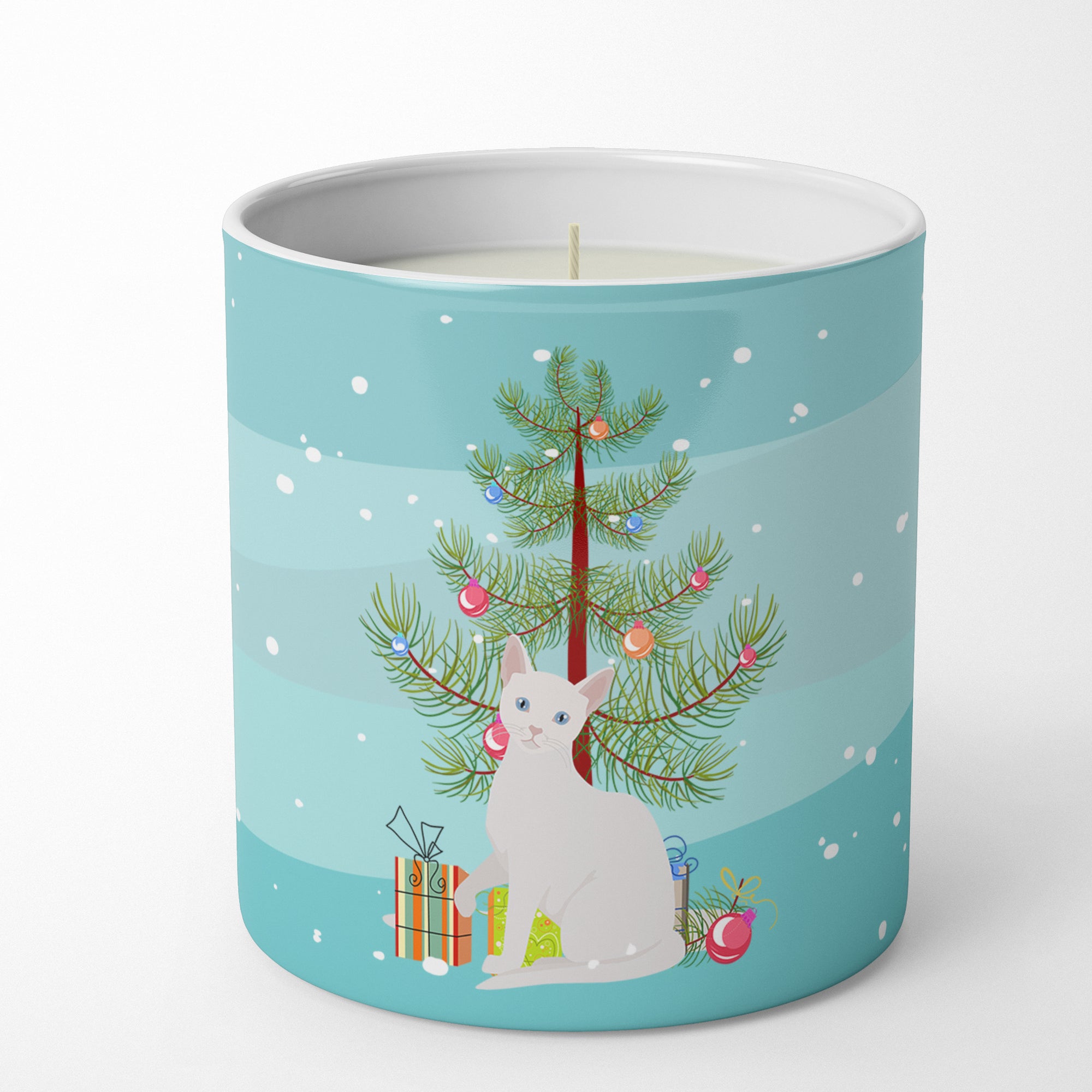 Buy this Arabian Mau Cat Merry Christmas 10 oz Decorative Soy Candle