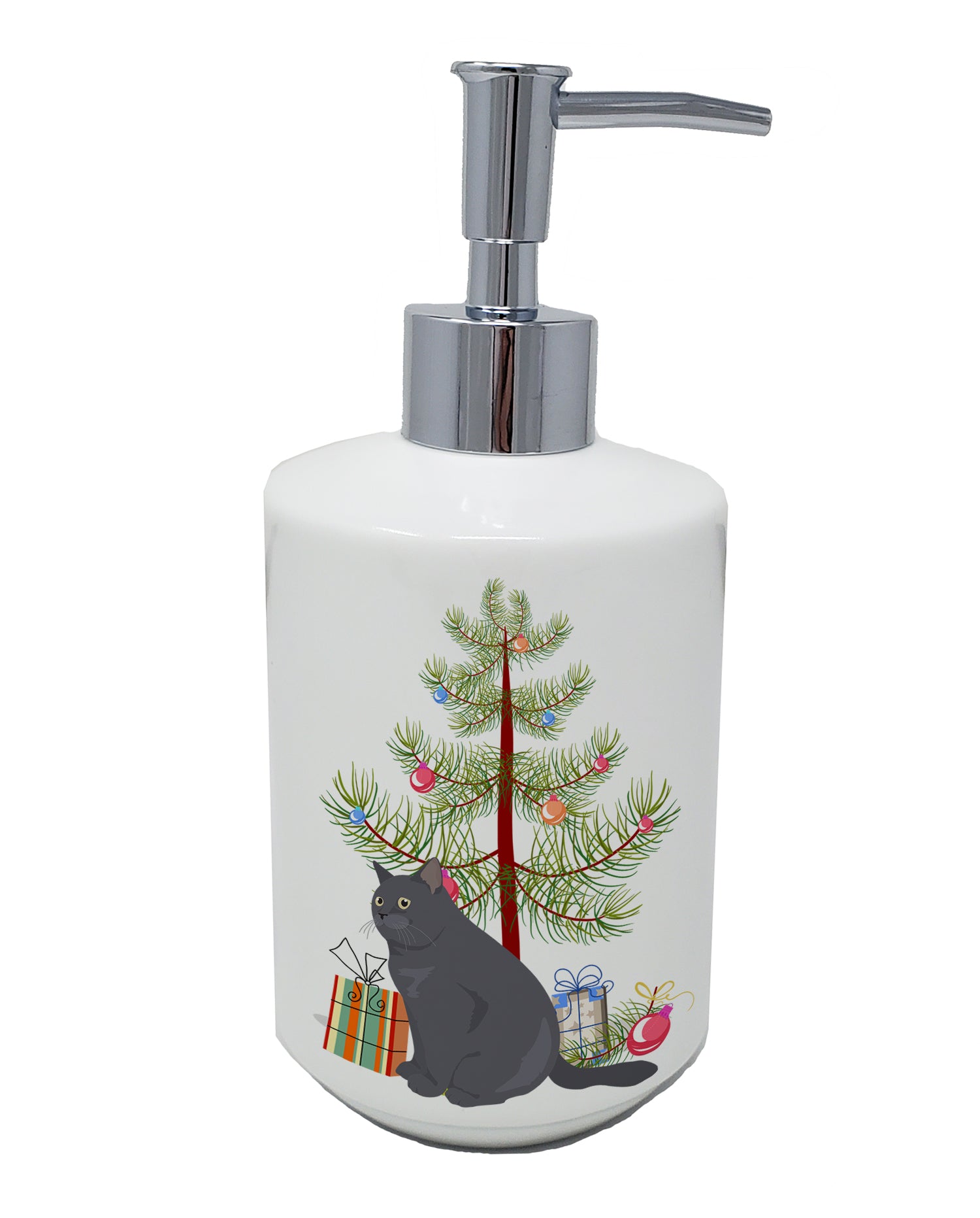 Buy this British Shorthair #1 Cat Merry Christmas Ceramic Soap Dispenser