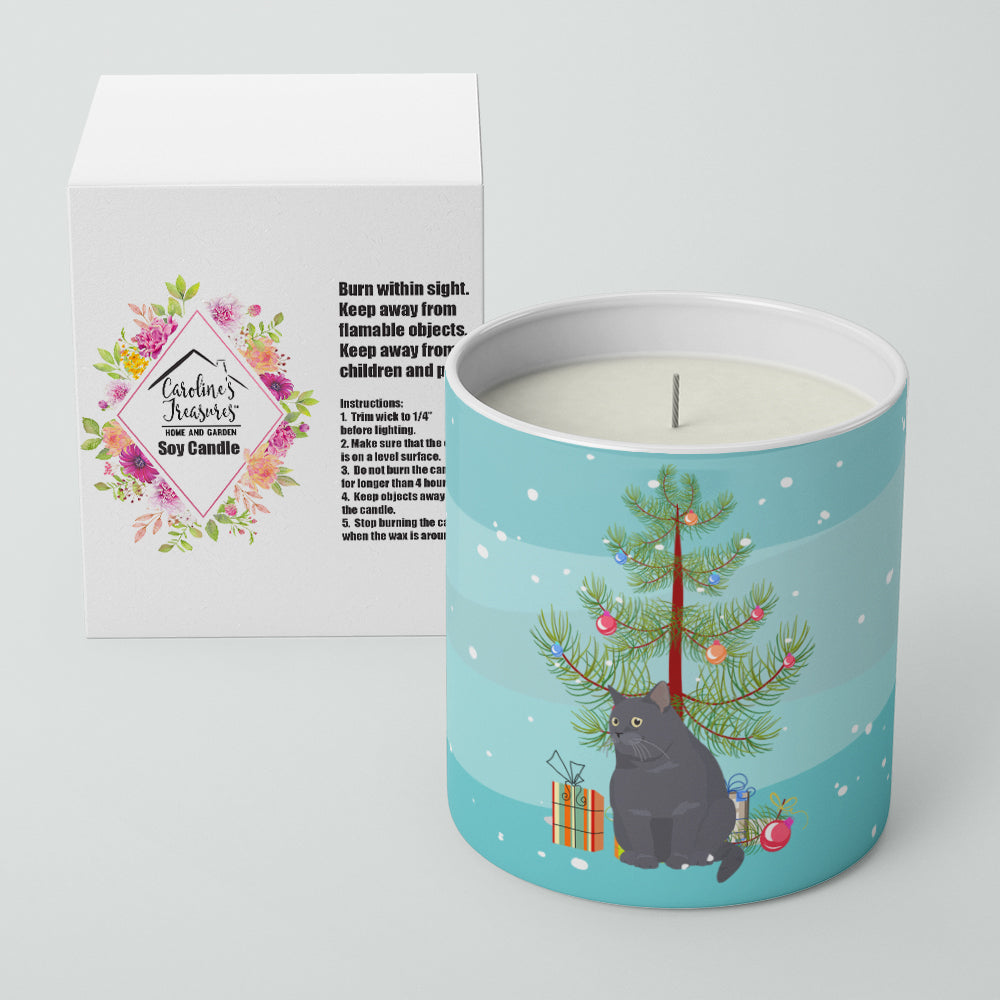 British Shorthair #2 Cat Merry Christmas 10 oz Decorative Soy Candle - the-store.com