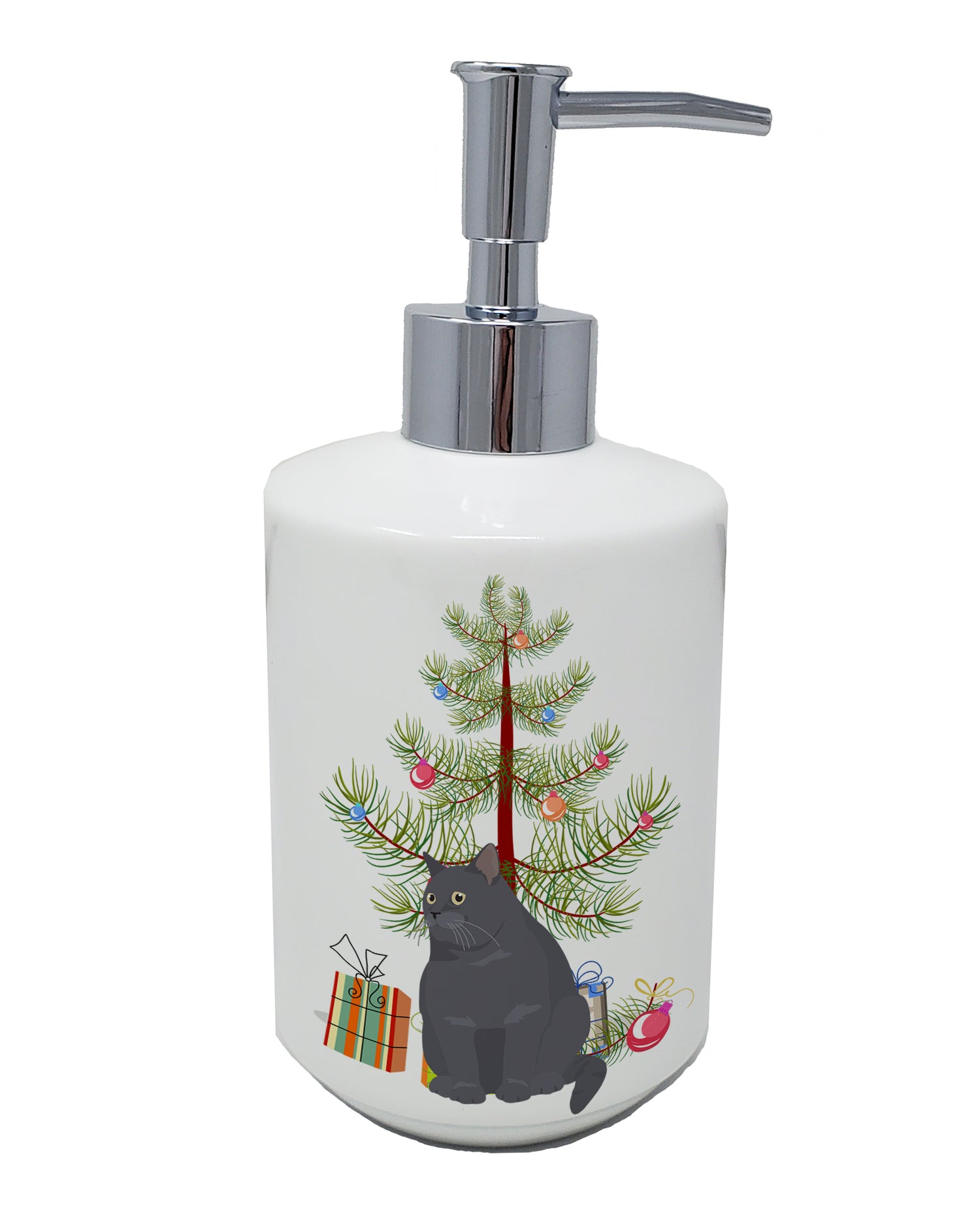 Buy this British Shorthair #2 Cat Merry Christmas Ceramic Soap Dispenser