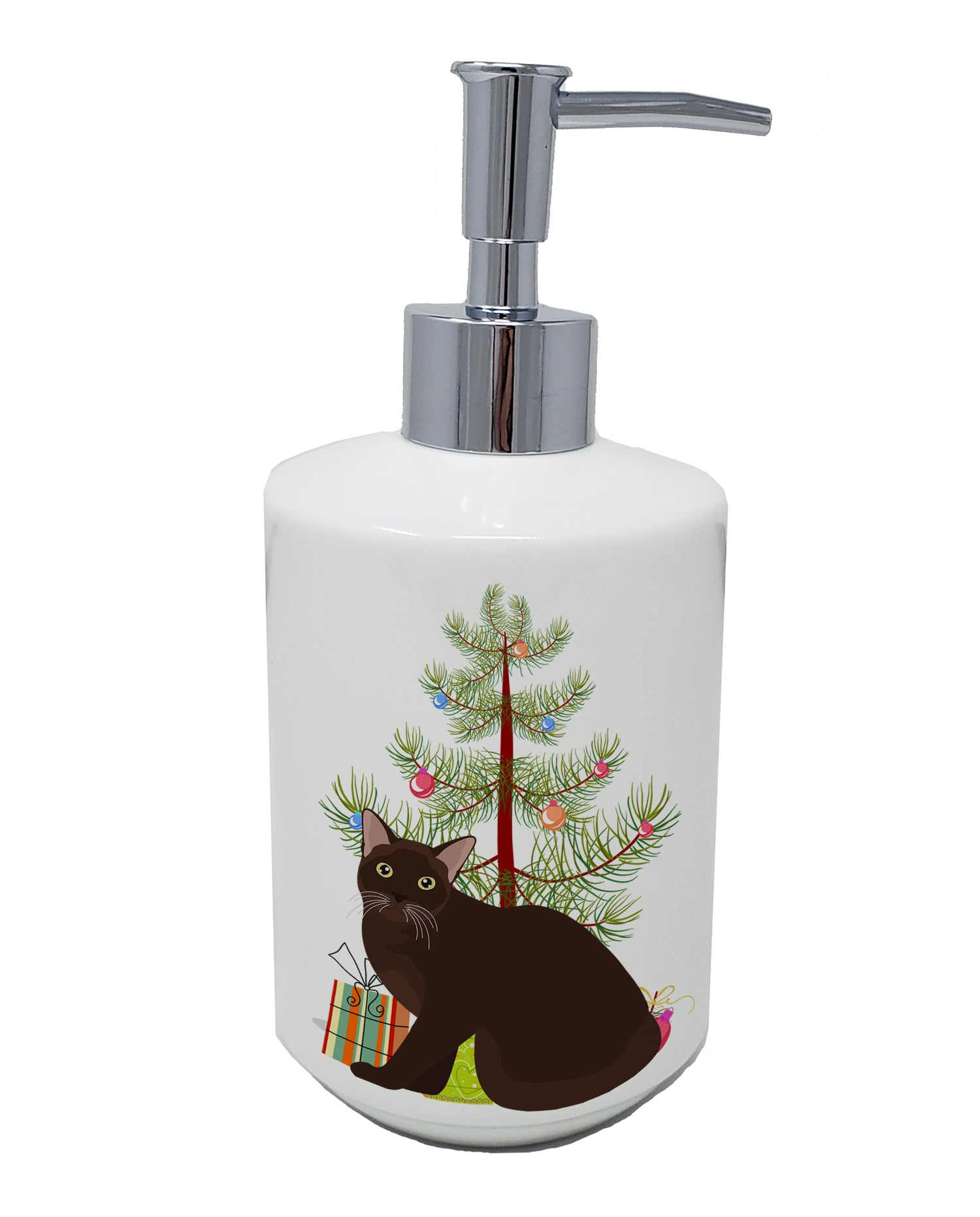 Buy this Burmese #1 Cat Merry Christmas Ceramic Soap Dispenser
