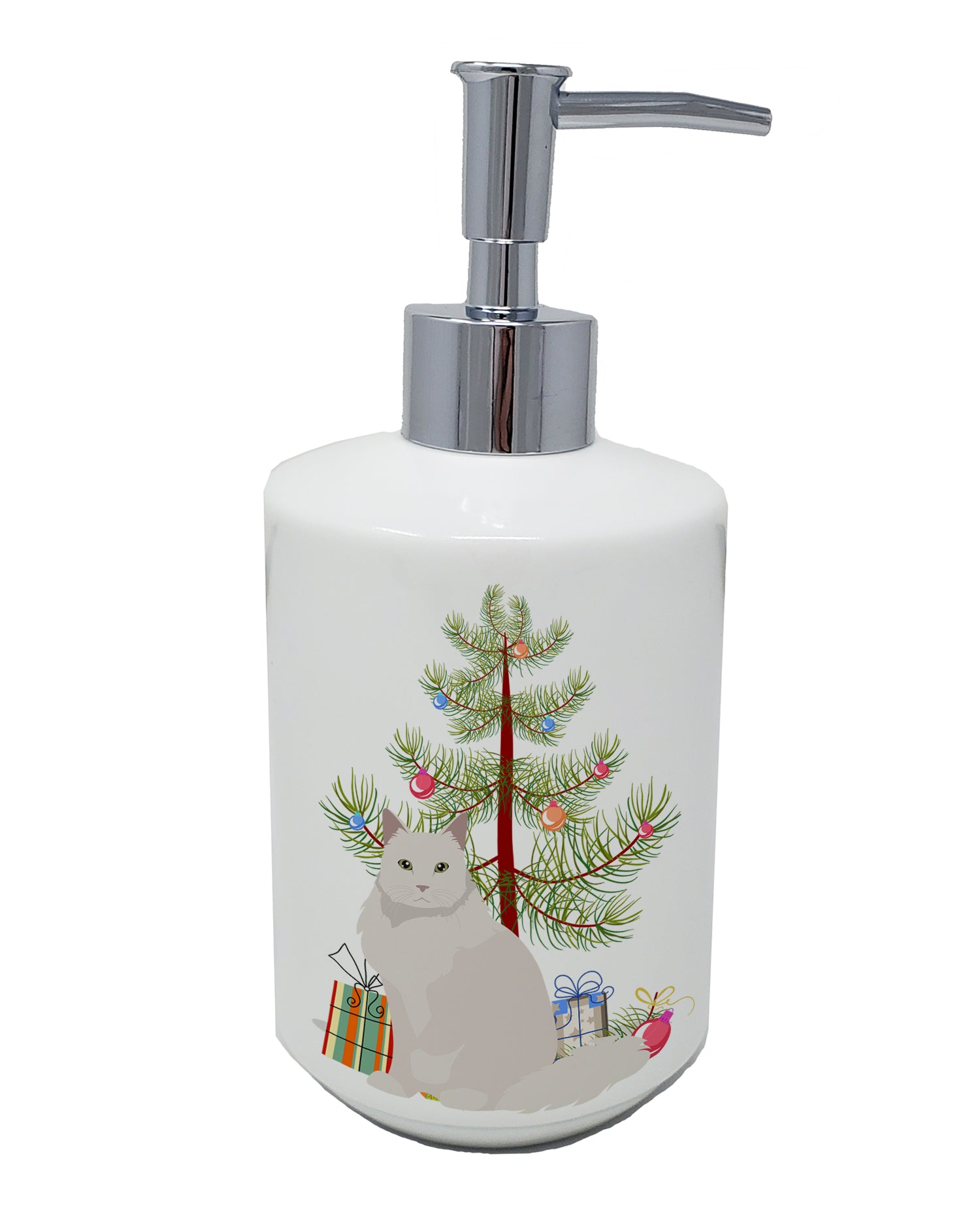 Buy this Chantilly Tiffany Cat Merry Christmas Ceramic Soap Dispenser
