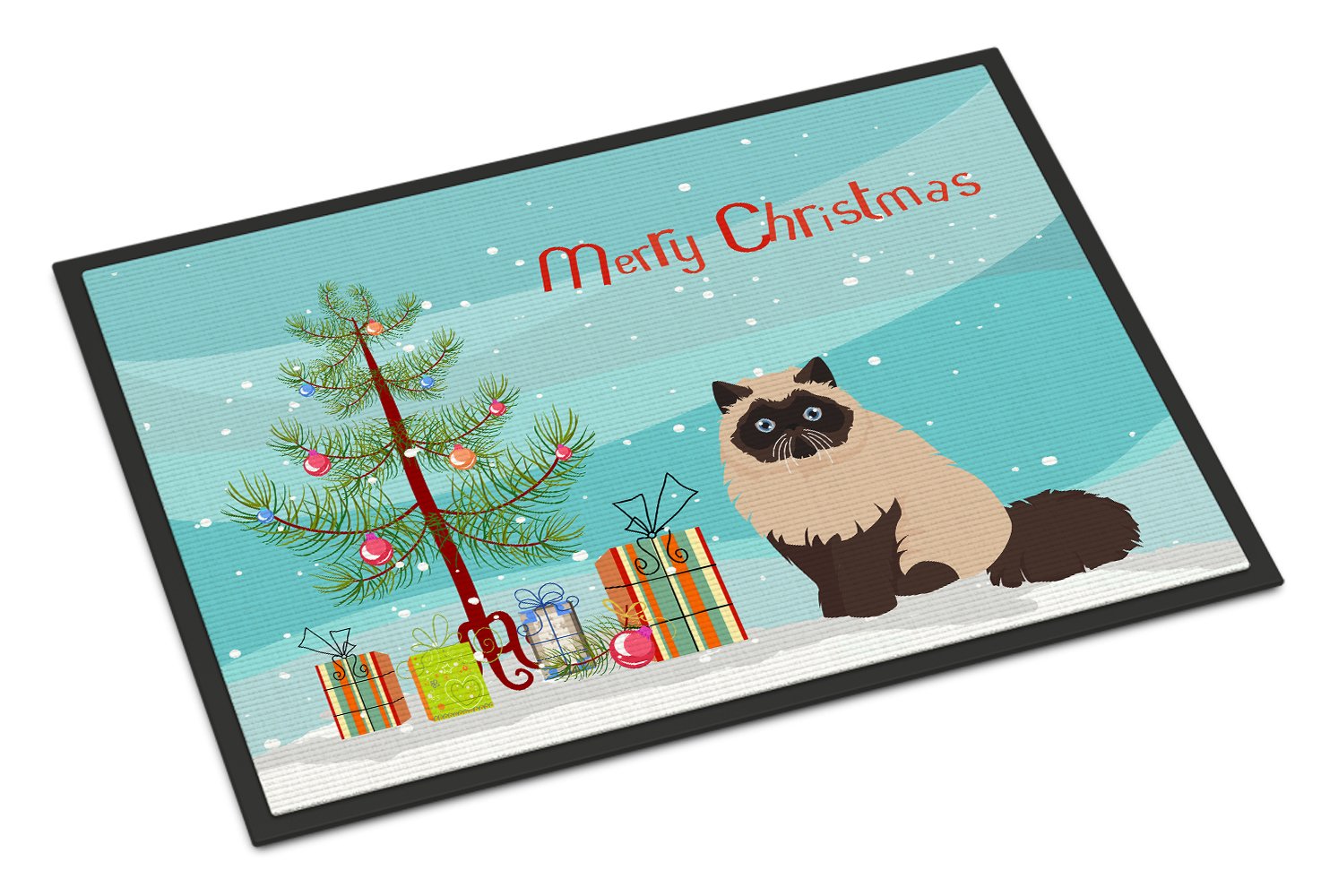Colorpoint Persian Hymalayan Cat Merry Christmas Indoor or Outdoor Mat 24x36 CK4759JMAT by Caroline's Treasures