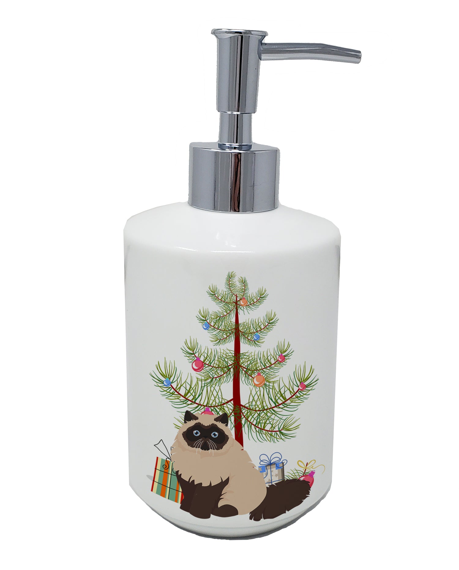 Buy this Colorpoint Persian Hymalayan Cat Merry Christmas Ceramic Soap Dispenser