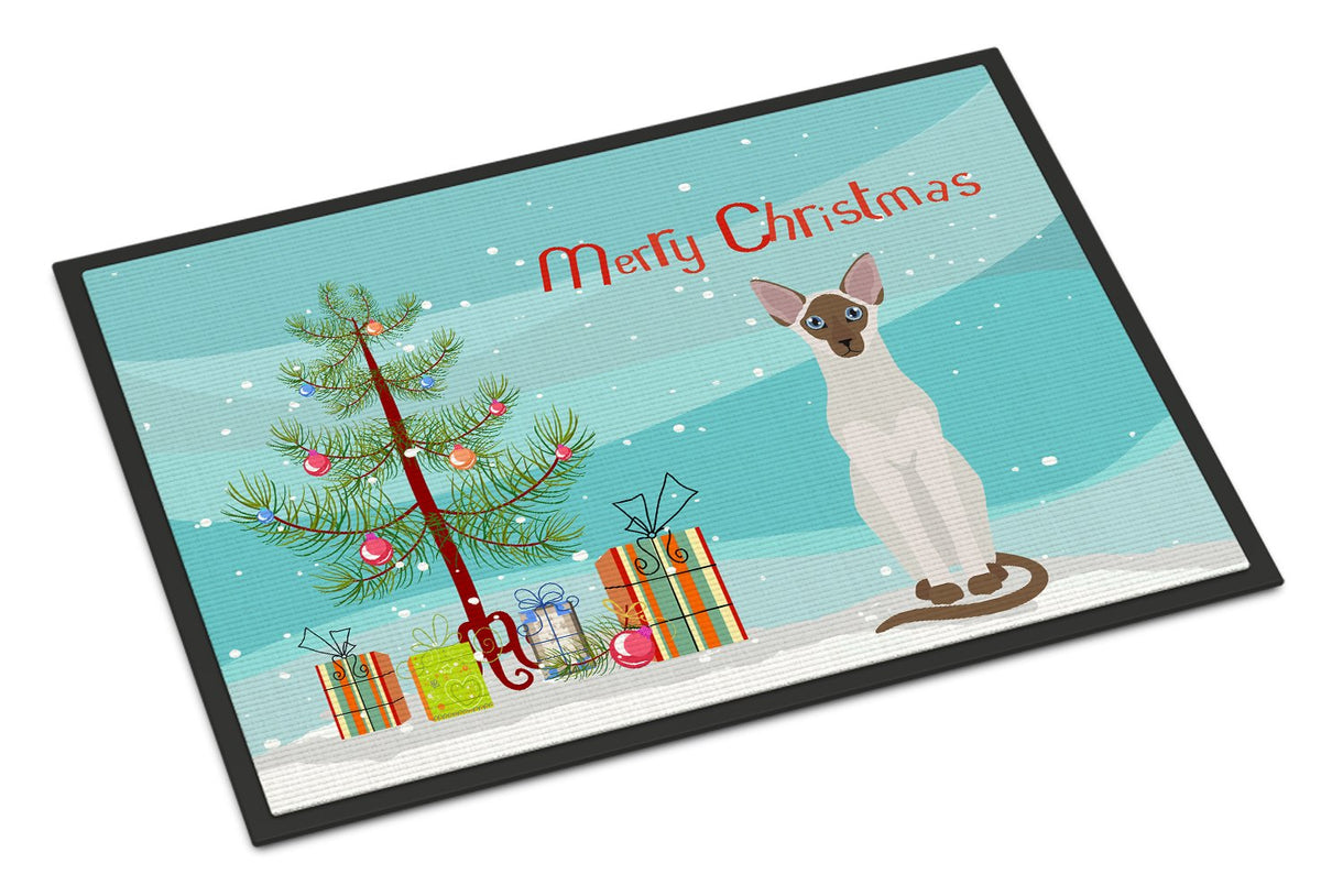 Colorpoint Shorthair Cat Merry Christmas Indoor or Outdoor Mat 24x36 CK4761JMAT by Caroline&#39;s Treasures