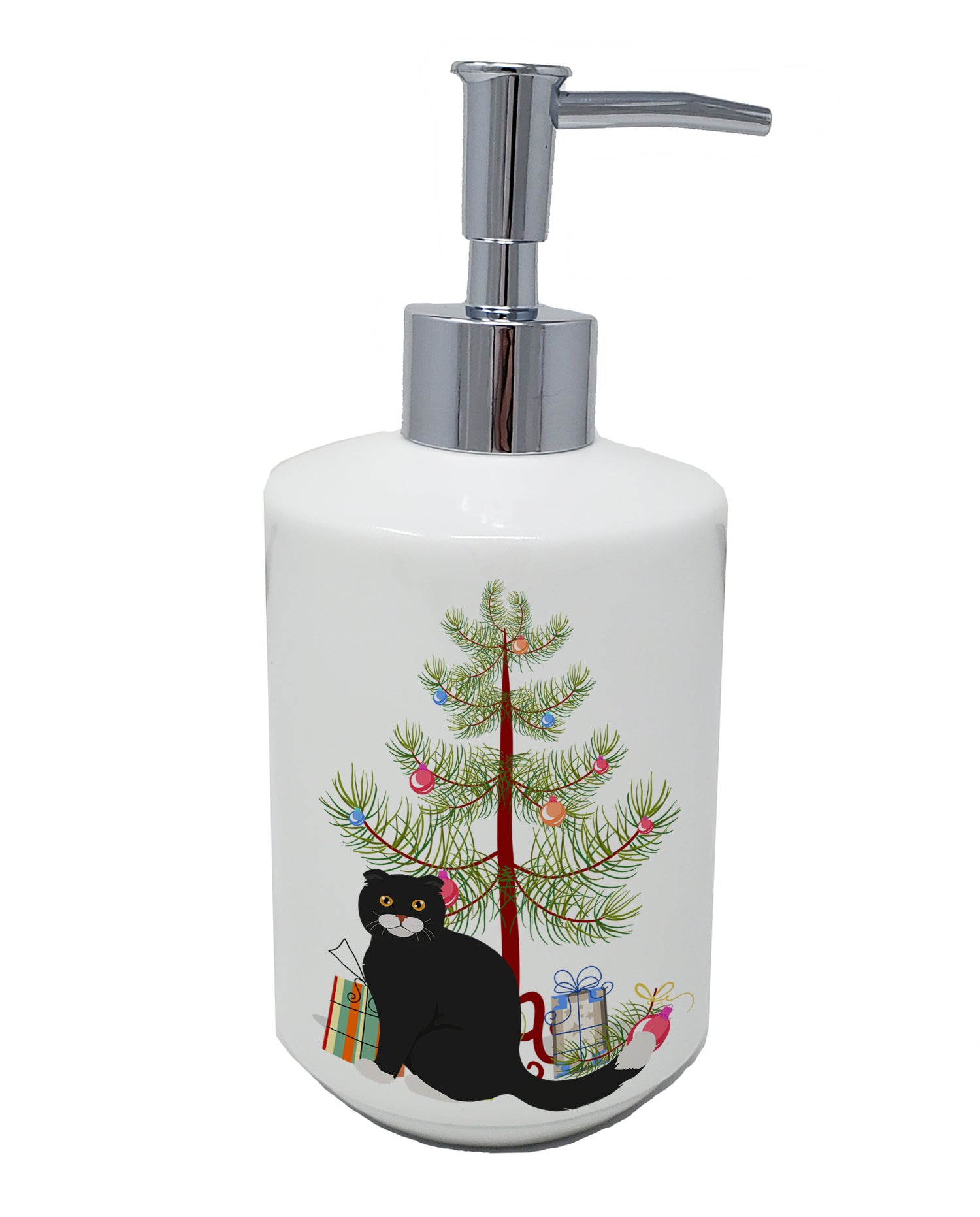 Buy this Foldex Exotic Fold #2 Cat Merry Christmas Ceramic Soap Dispenser