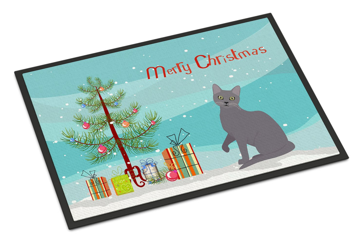 Korat Cat Merry Christmas Indoor or Outdoor Mat 24x36 CK4773JMAT by Caroline&#39;s Treasures