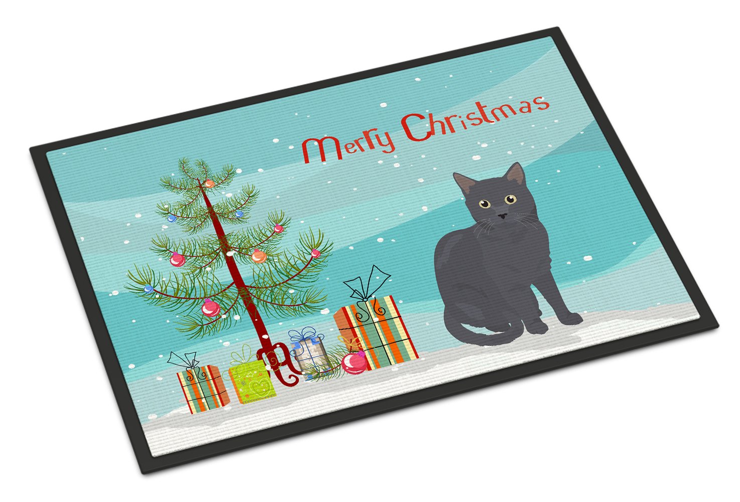Nebelung Cat Merry Christmas Indoor or Outdoor Mat 24x36 CK4777JMAT by Caroline's Treasures