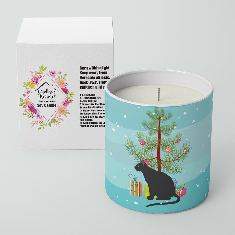 Buy this Ojos Azules Cat Merry Christmas 10 oz Decorative Soy Candle