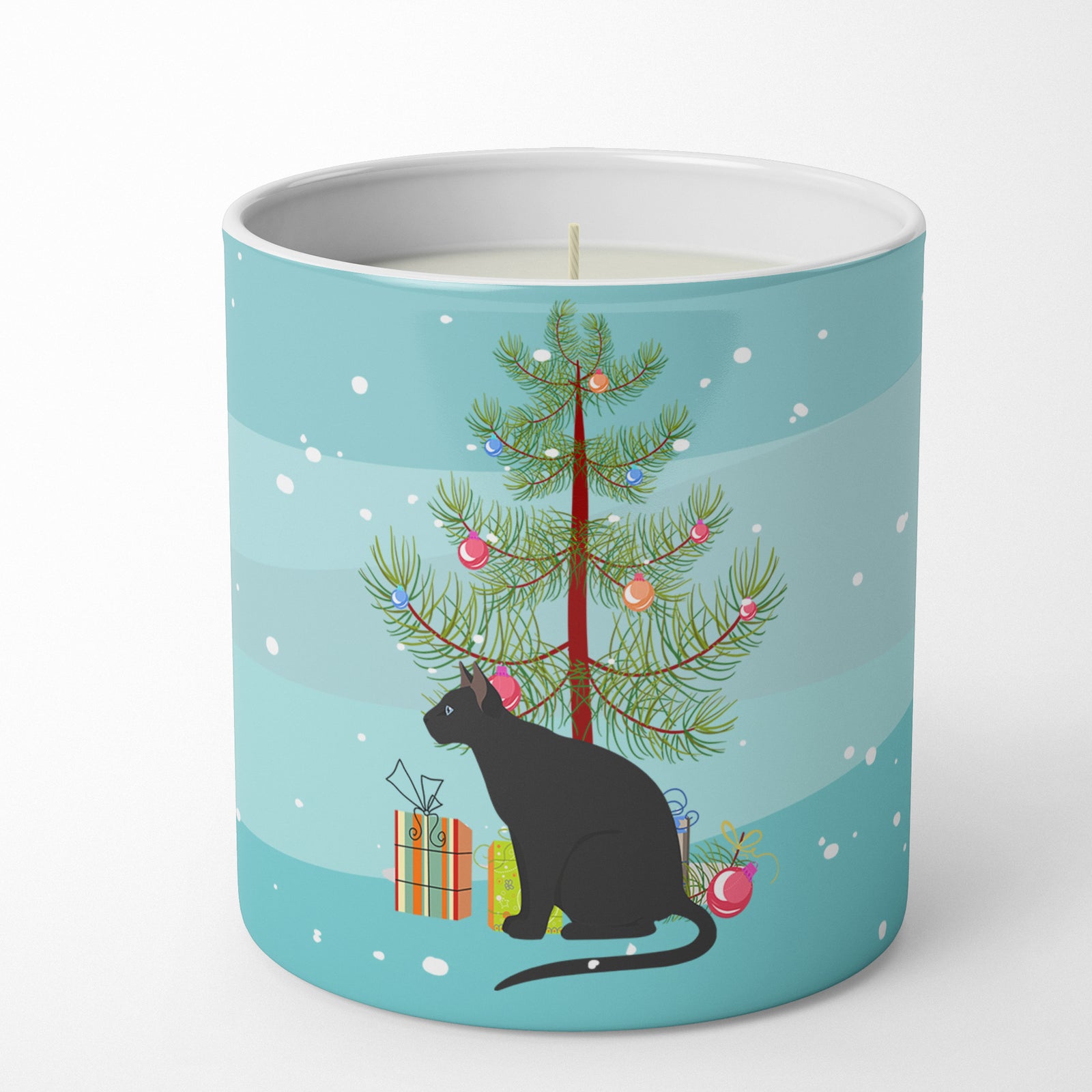 Buy this Ojos Azules Cat Merry Christmas 10 oz Decorative Soy Candle