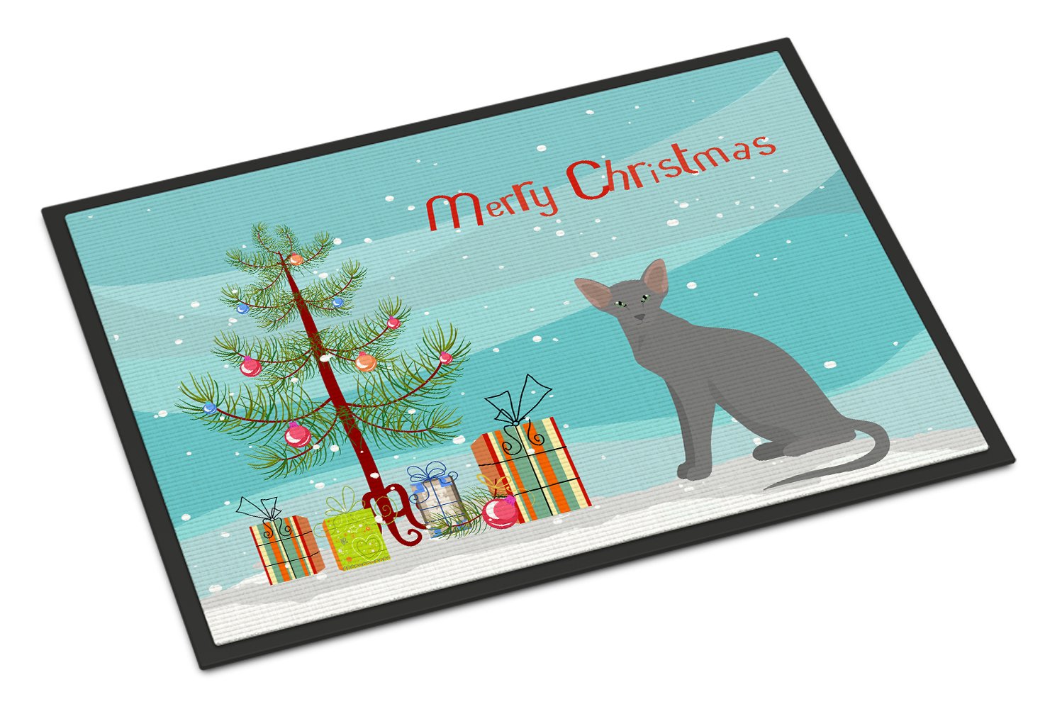 Oriental Shorthair Cat Merry Christmas Indoor or Outdoor Mat 24x36 CK4783JMAT by Caroline's Treasures