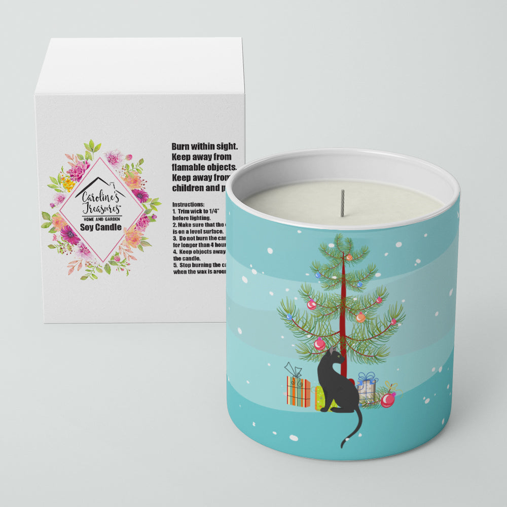 Pantherette Cat Merry Christmas 10 oz Decorative Soy Candle - the-store.com