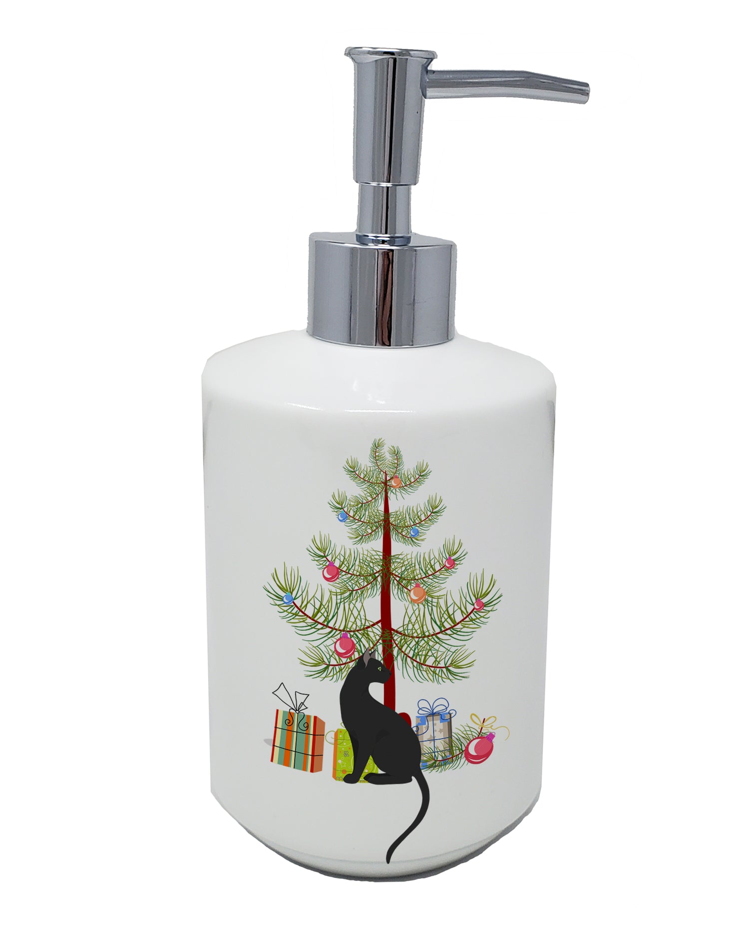 Buy this Pantherette Cat Merry Christmas Ceramic Soap Dispenser