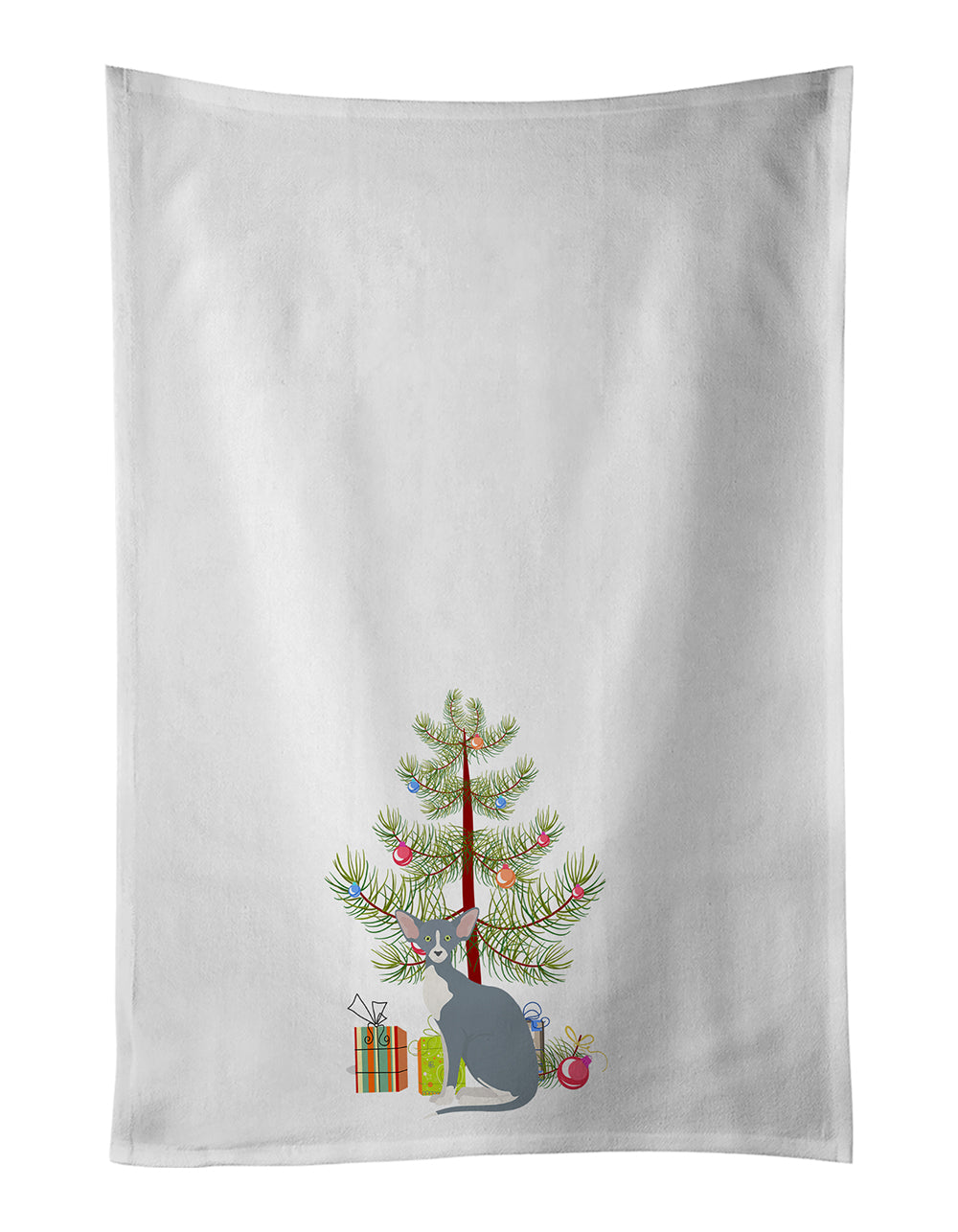 Buy this Peterbald Cat Merry Christmas White Kitchen Towel Set of 2