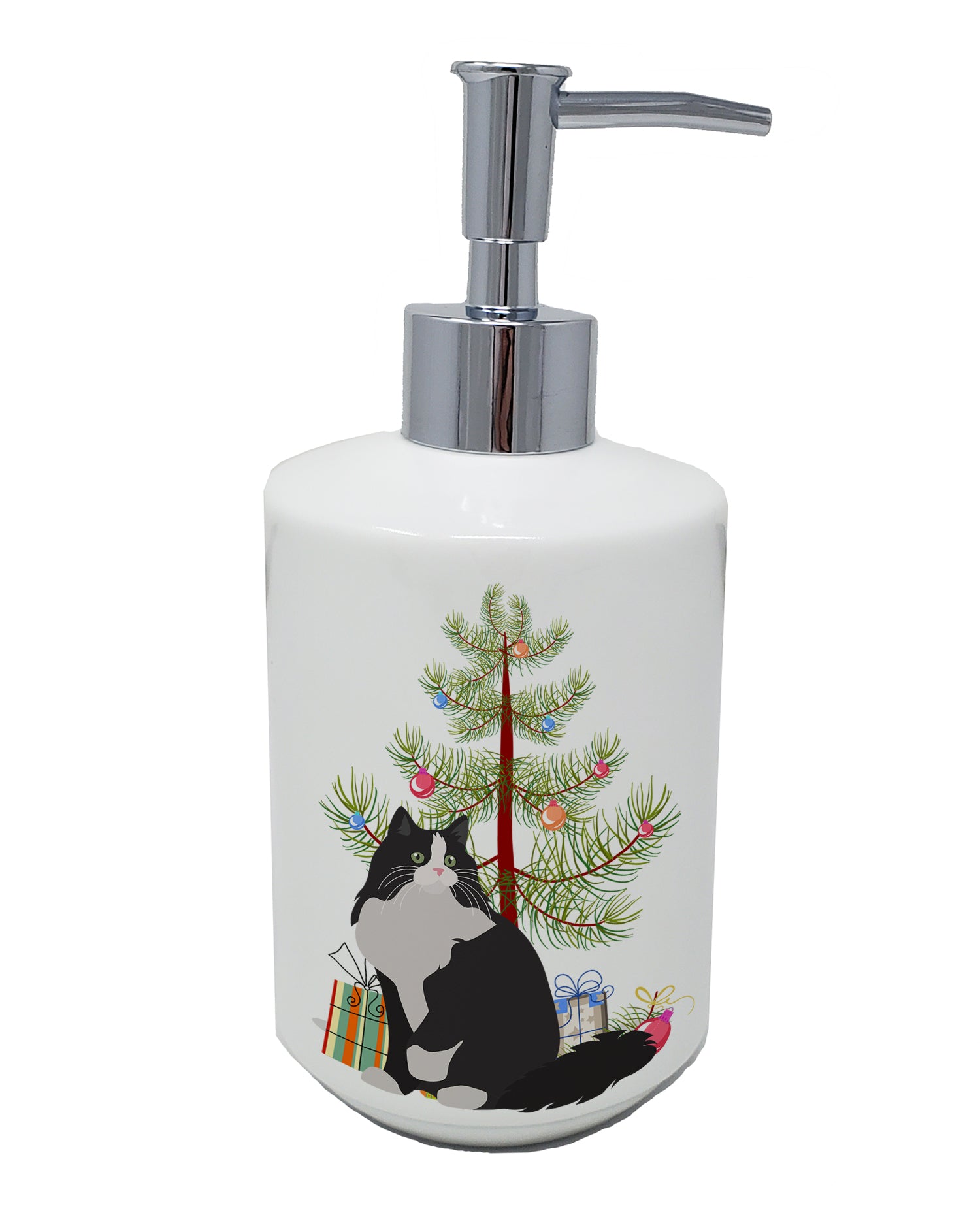 Buy this Ragamuffin Cat Merry Christmas Ceramic Soap Dispenser