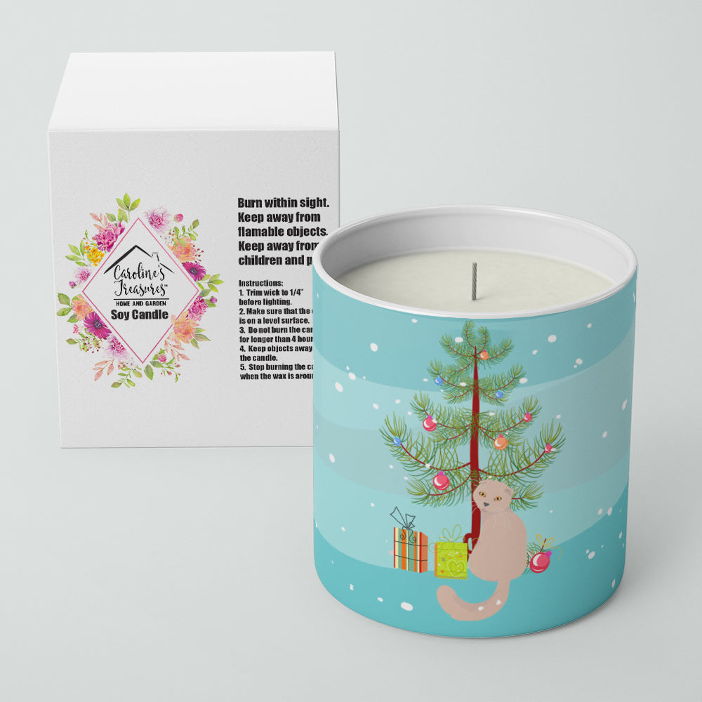 Buy this Scottish Fold Cat Merry Christmas 10 oz Decorative Soy Candle