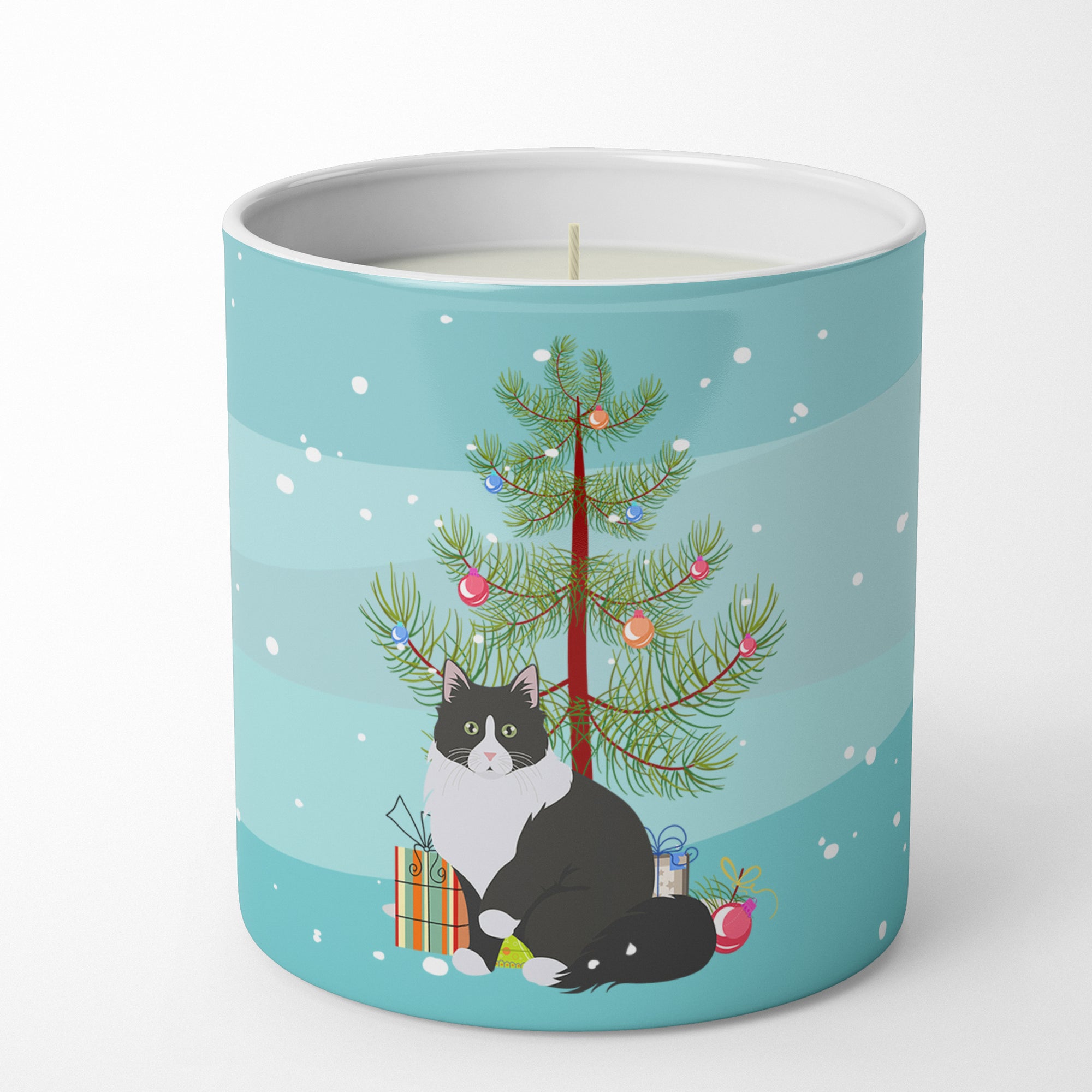 Buy this Siberian Forest Cat Merry Christmas 10 oz Decorative Soy Candle