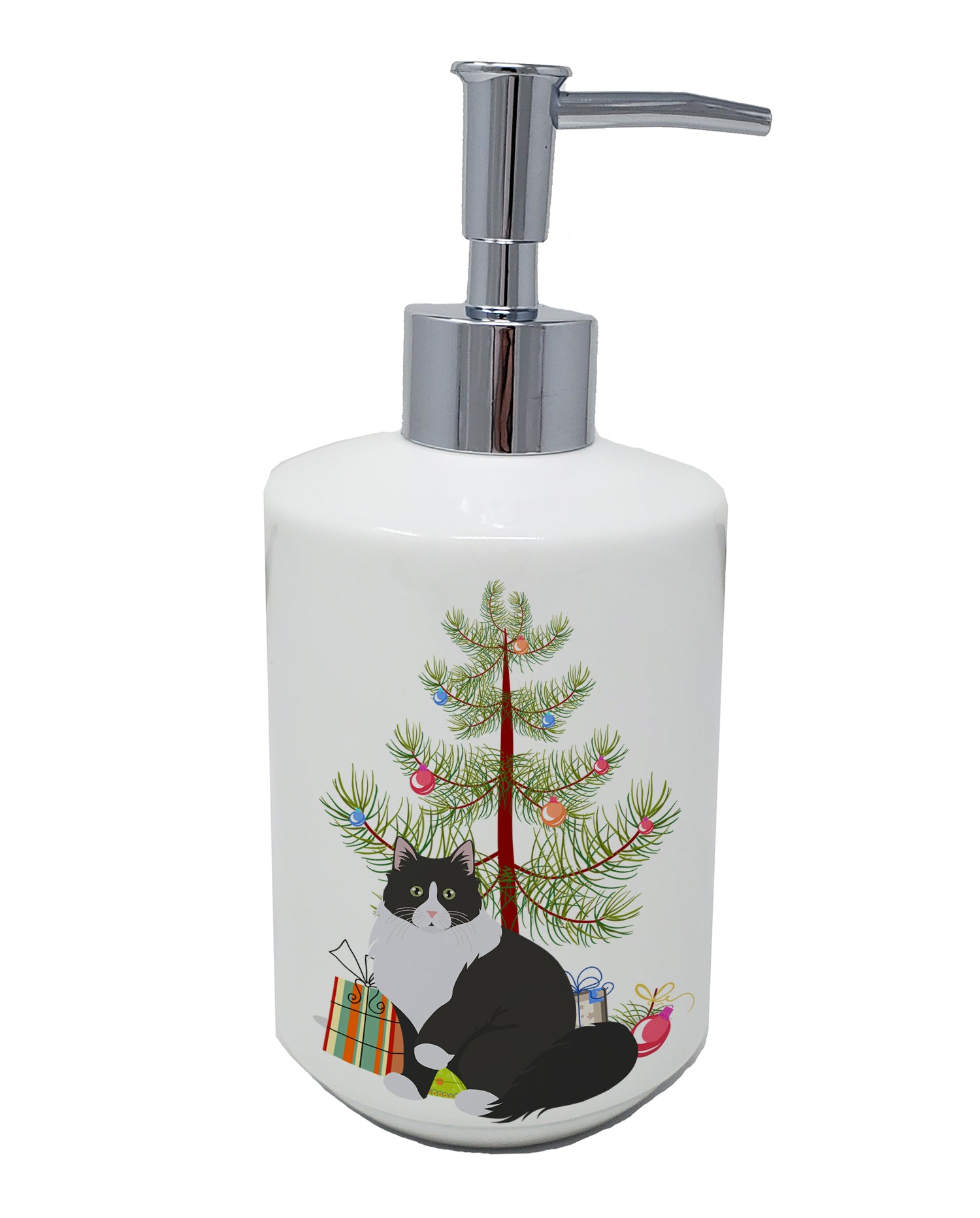 Buy this Siberian Forest Cat Merry Christmas Ceramic Soap Dispenser