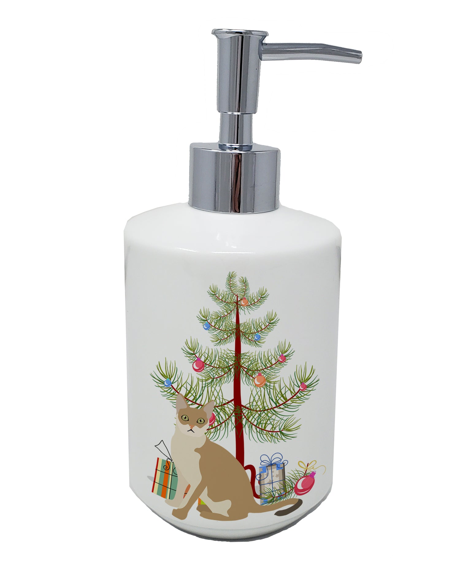 Buy this Singapura #1 Cat Merry Christmas Ceramic Soap Dispenser