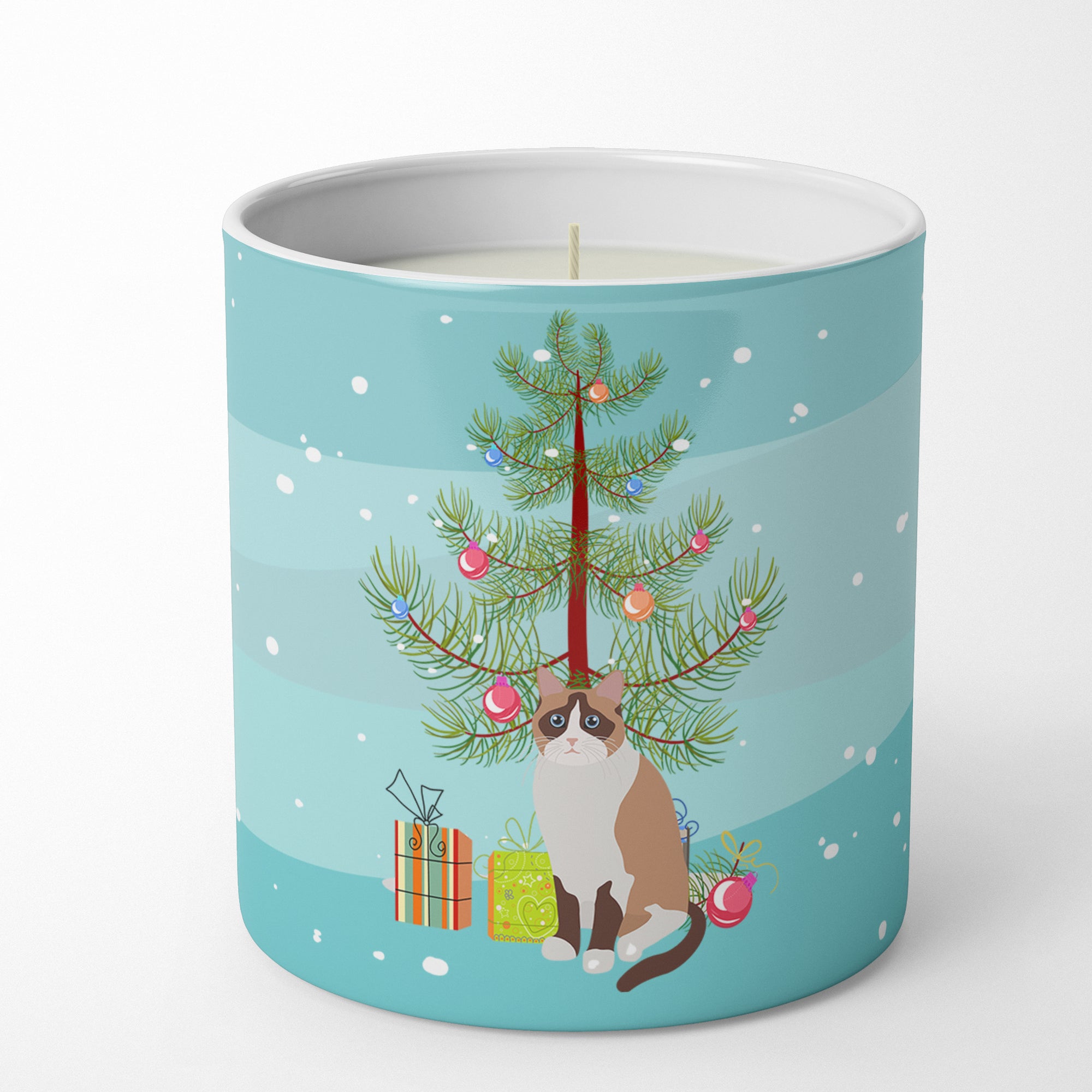 Buy this Snowshoe #1 Cat Merry Christmas 10 oz Decorative Soy Candle