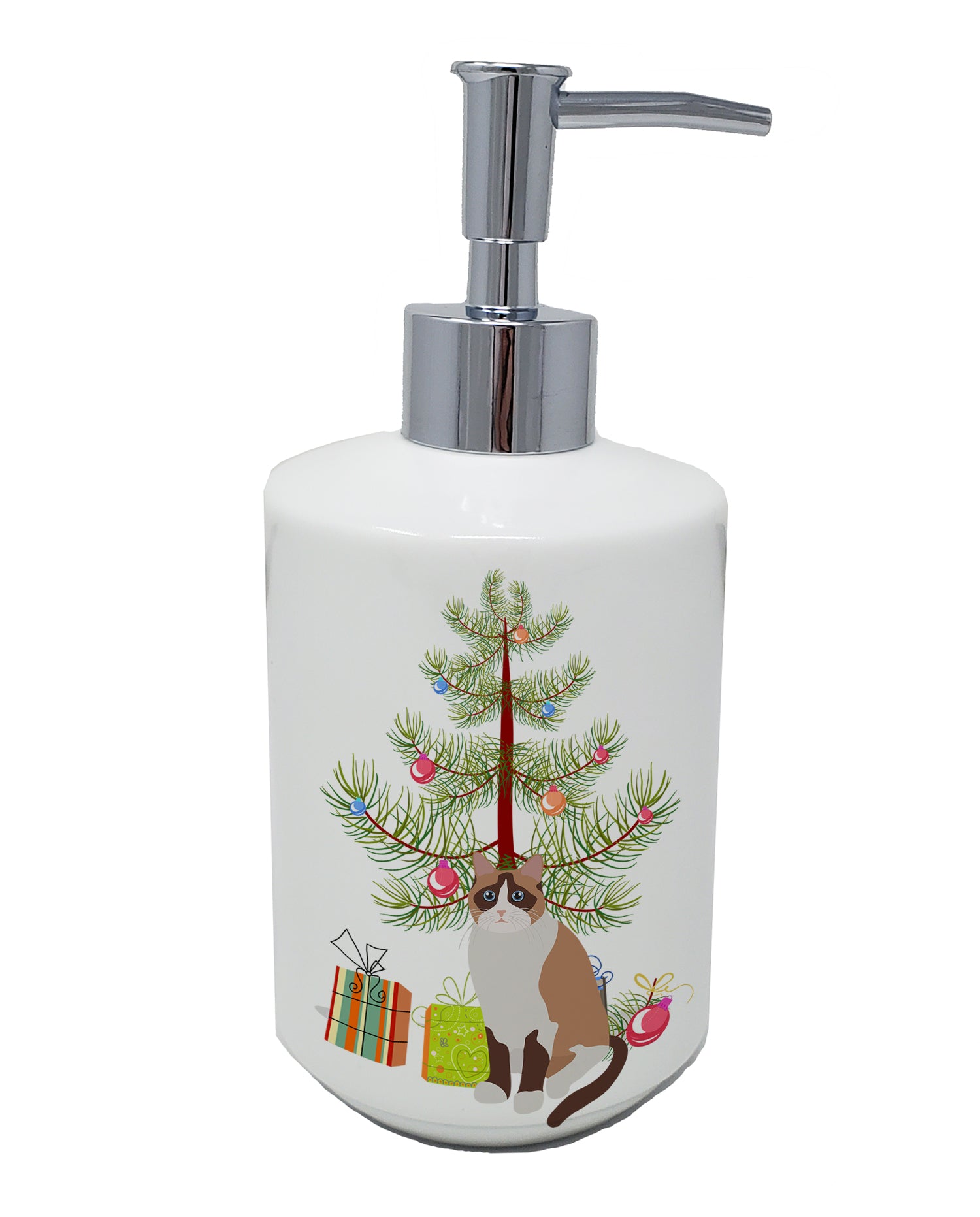 Buy this Snowshoe #1 Cat Merry Christmas Ceramic Soap Dispenser