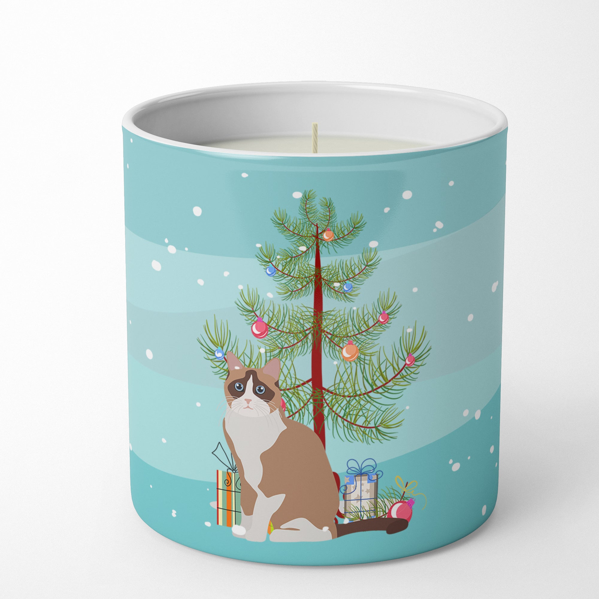 Buy this Snowshoe #2 Cat Merry Christmas 10 oz Decorative Soy Candle