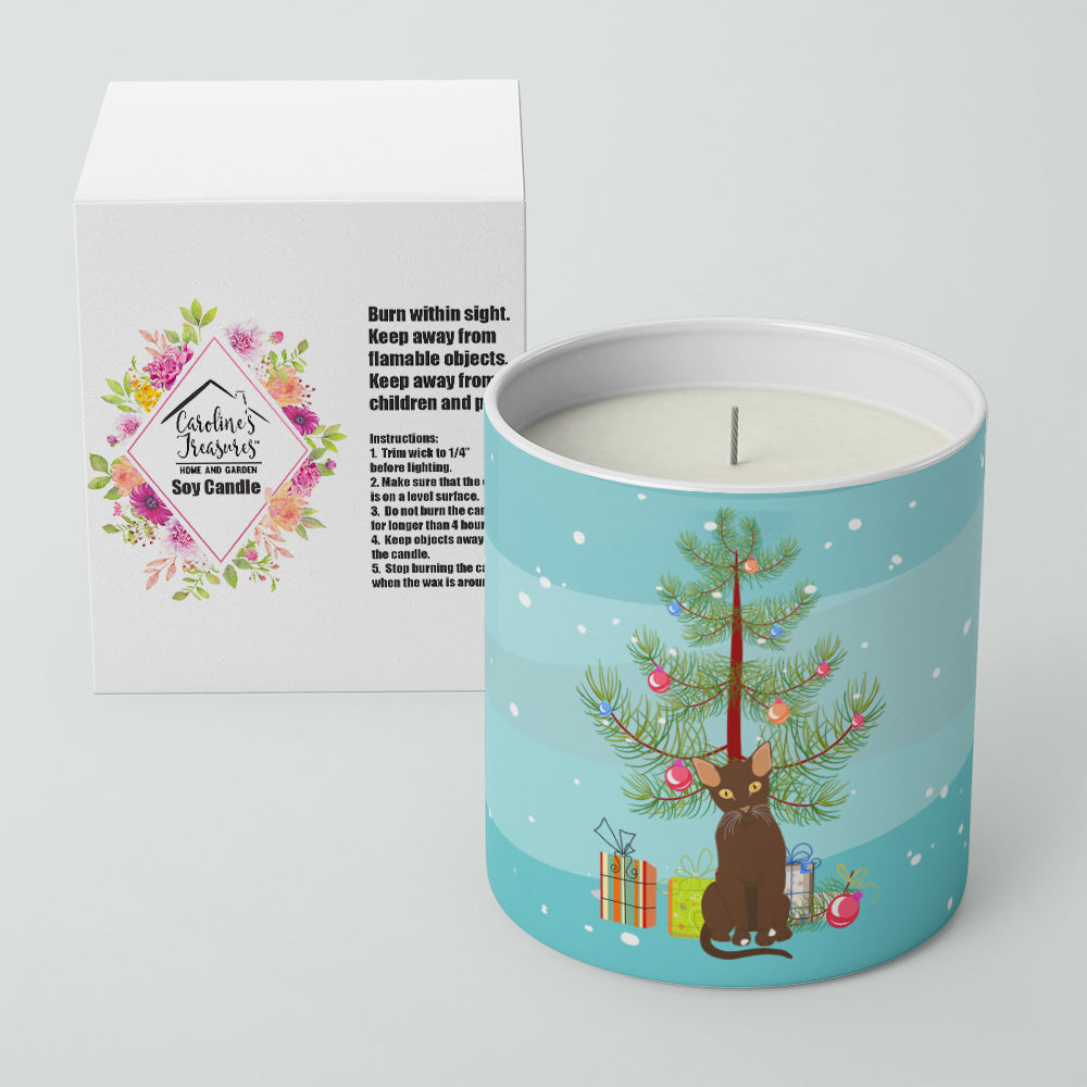 Suphalak Cat Merry Christmas 10 oz Decorative Soy Candle - the-store.com