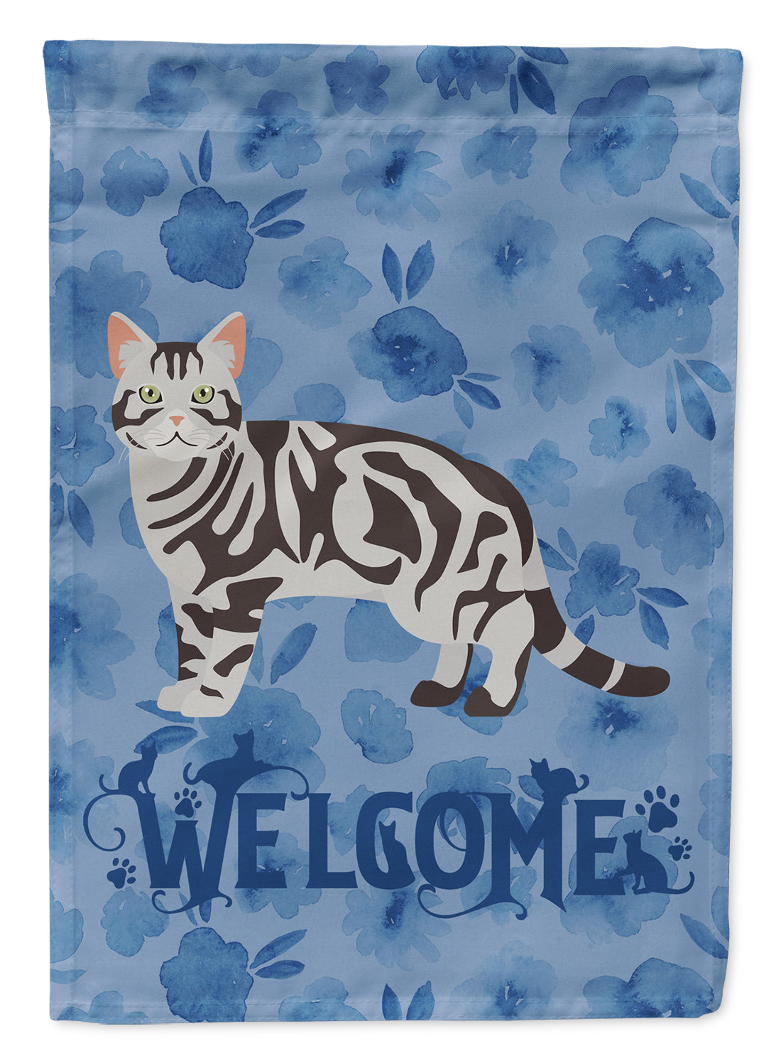 American Shorthair #1 Cat Welcome Flag Canvas House Size CK4820CHF