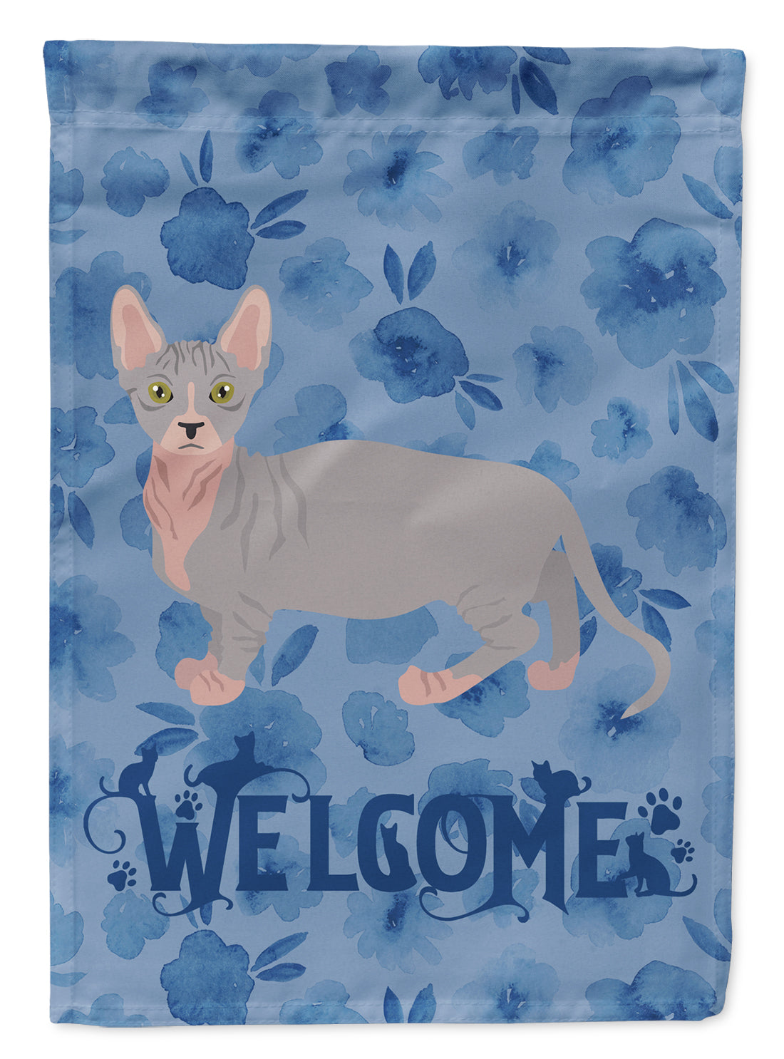 Bambino #1 Cat Welcome Flag Canvas House Size CK4832CHF