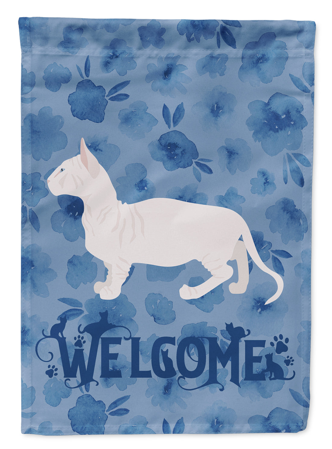 Bambino #2 Cat Welcome Flag Canvas House Size CK4833CHF