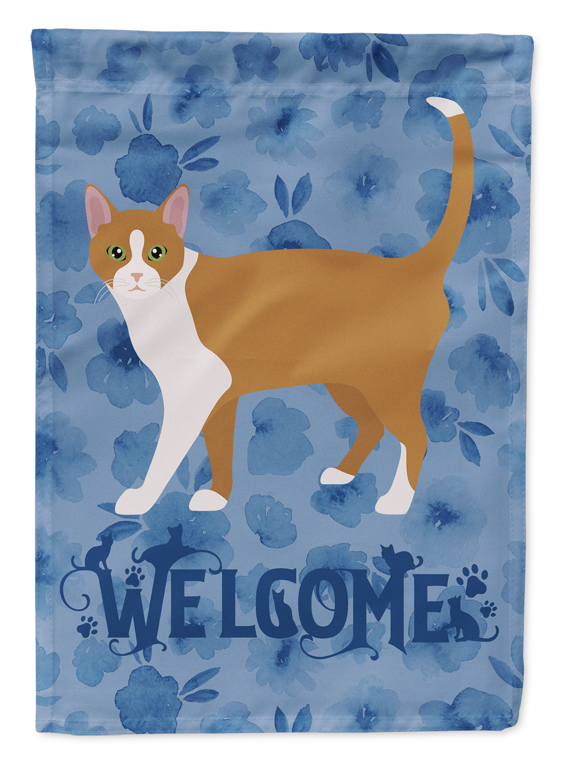 Brazilian Shorthair Cat Welcome Flag Canvas House Size CK4837CHF