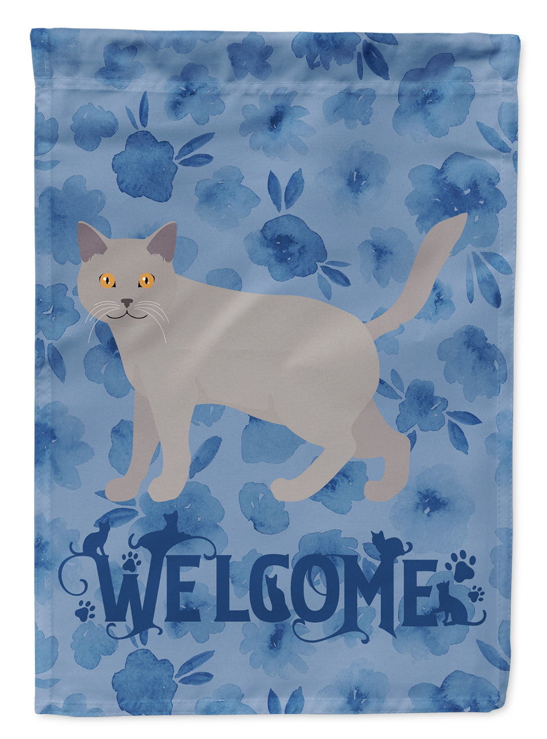 Chartreux #2 Cat Welcome Flag Garden Size CK4849GF