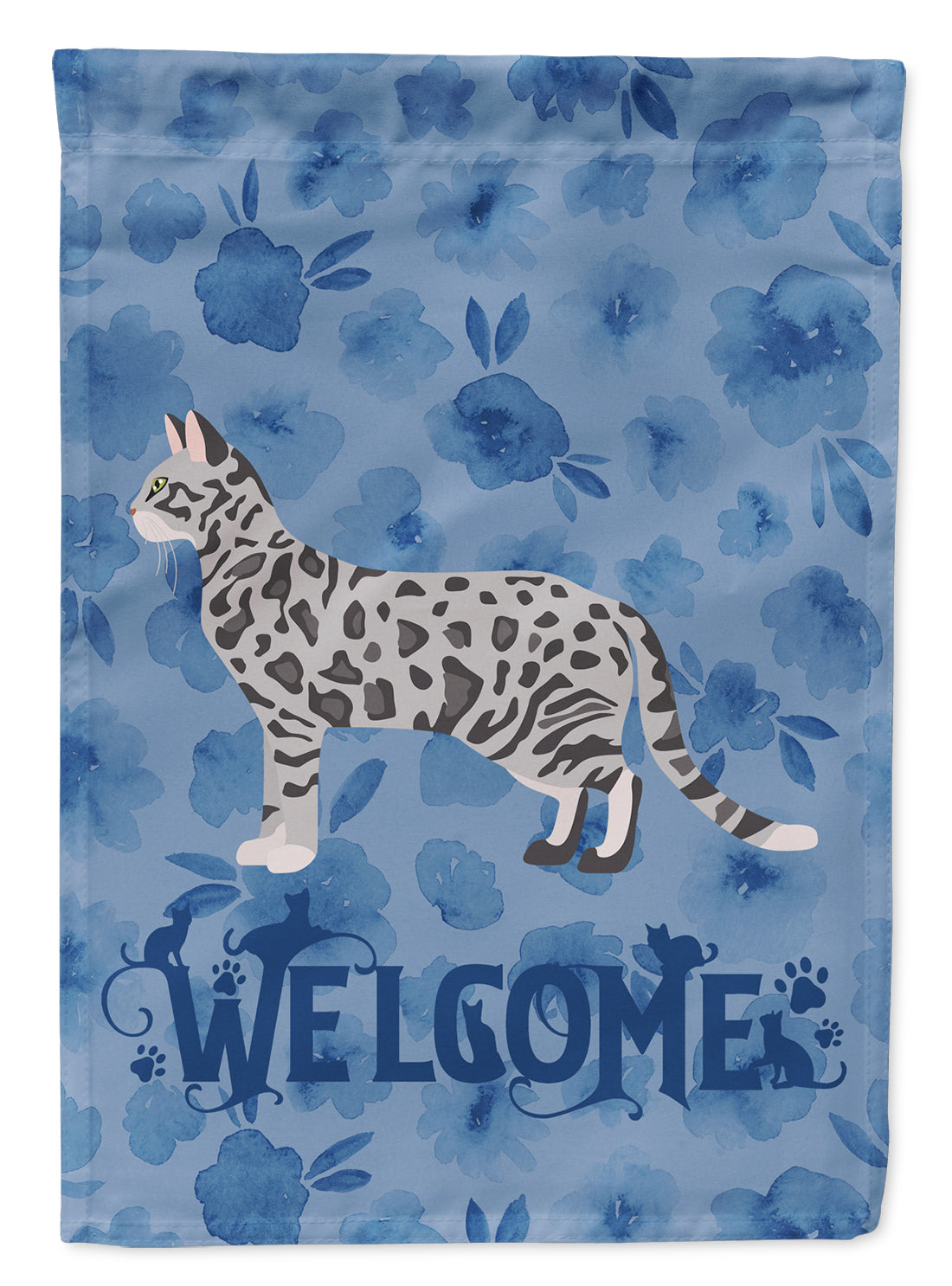 Cheetoh #2 Cat Welcome Flag Canvas House Size CK4853CHF