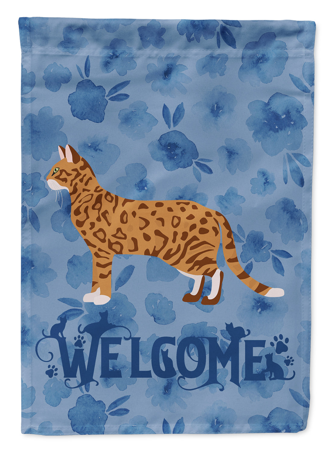 Cheetoh #3 Cat Welcome Flag Canvas House Size CK4854CHF