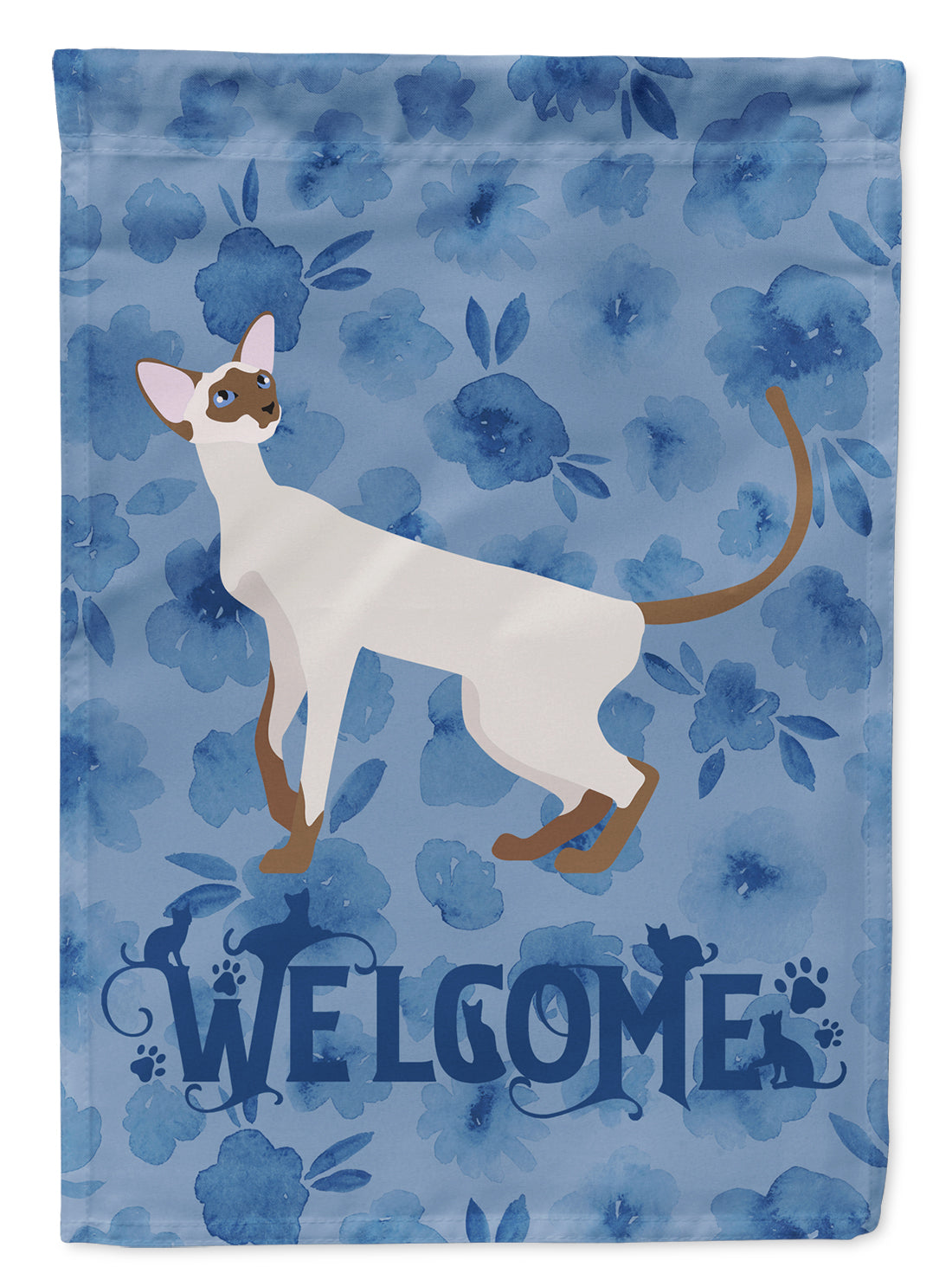 Colorpoint Shorthair Cat Welcome Flag Canvas House Size CK4860CHF