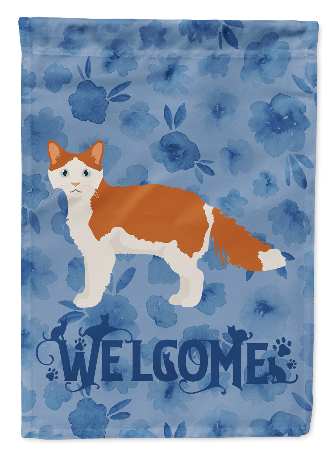 La Perm #2 Cat Welcome Flag Canvas House Size CK4909CHF