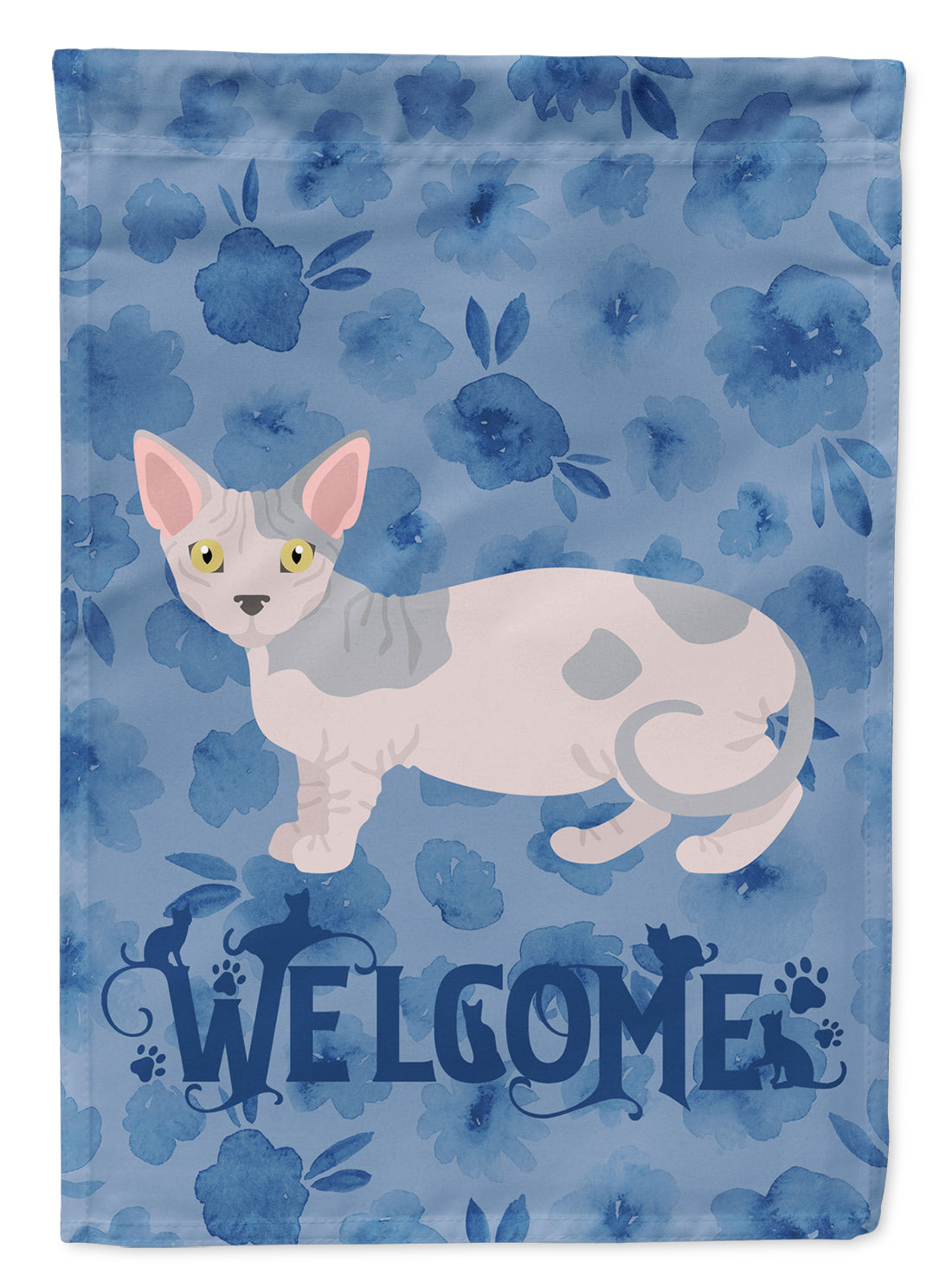 Minskin Cat Welcome Flag Canvas House Size CK4921CHF