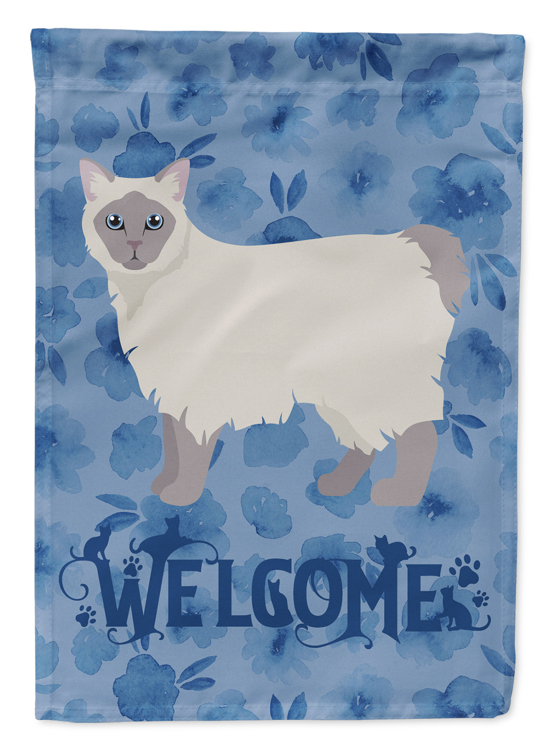 Owyhee Bob #1 Cat Welcome Flag Canvas House Size CK4941CHF
