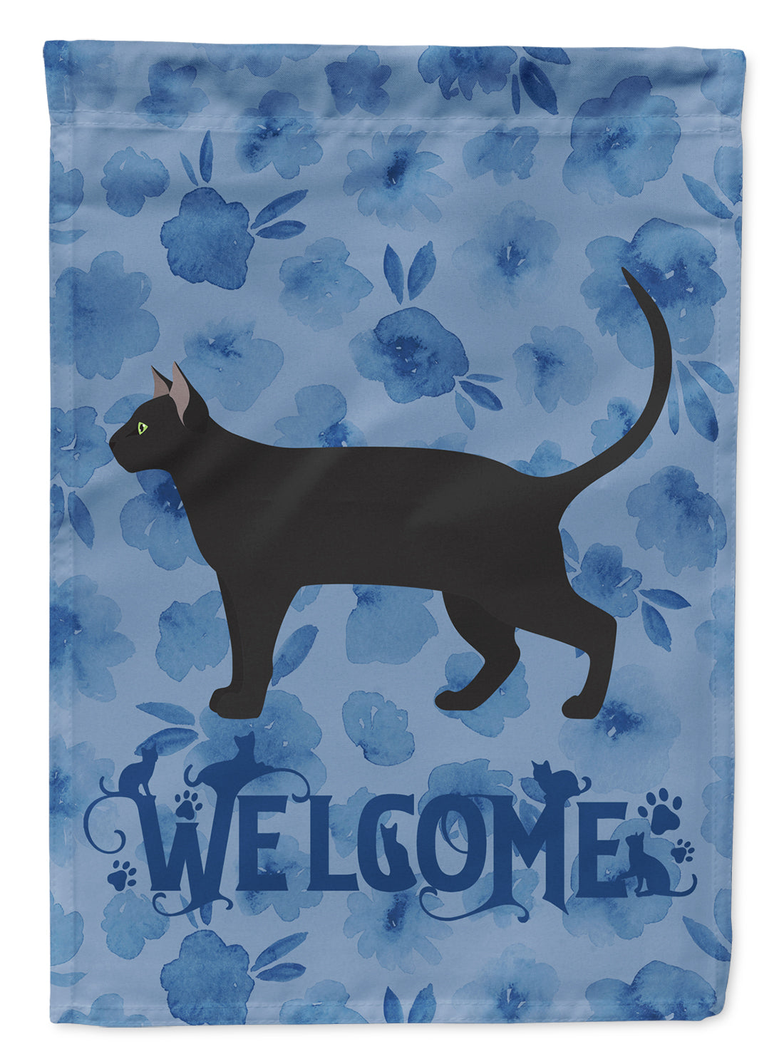 Pantherette Cat Welcome Flag Garden Size CK4943GF